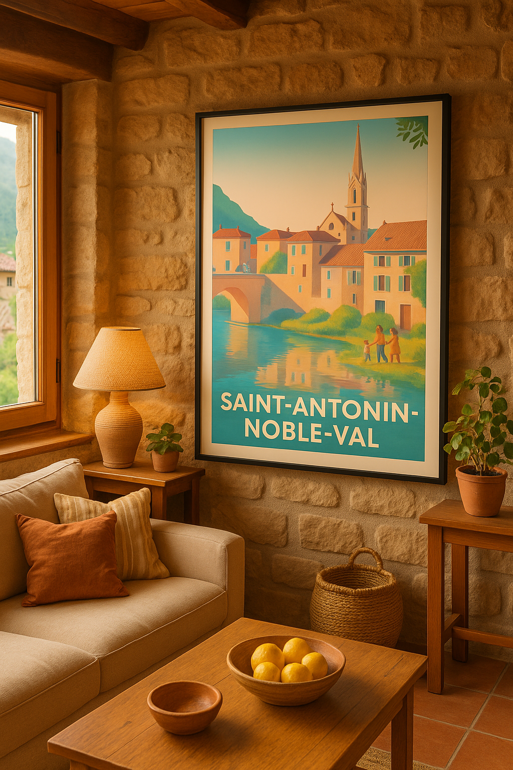 Mise en situation Affiche de Saint-Antonin-Noble-Val - Charme et sérénité au bord de l'eau