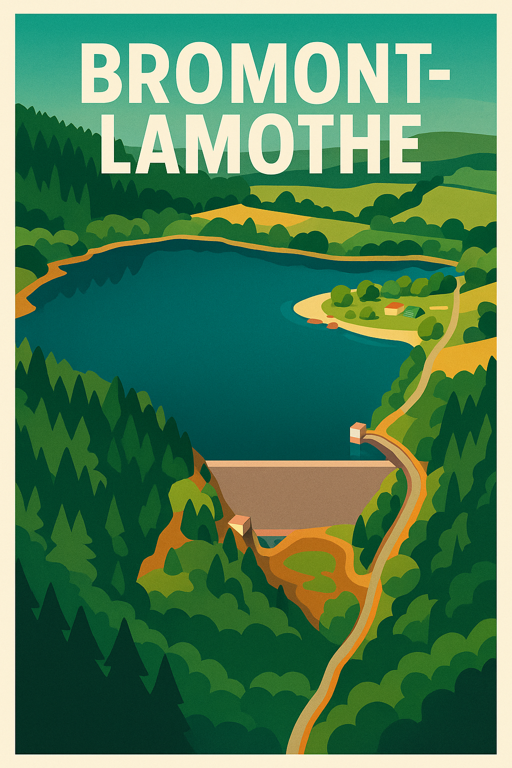 Affiche de Bromont-Lamothe - Évasion nature entre lacs et forêts
