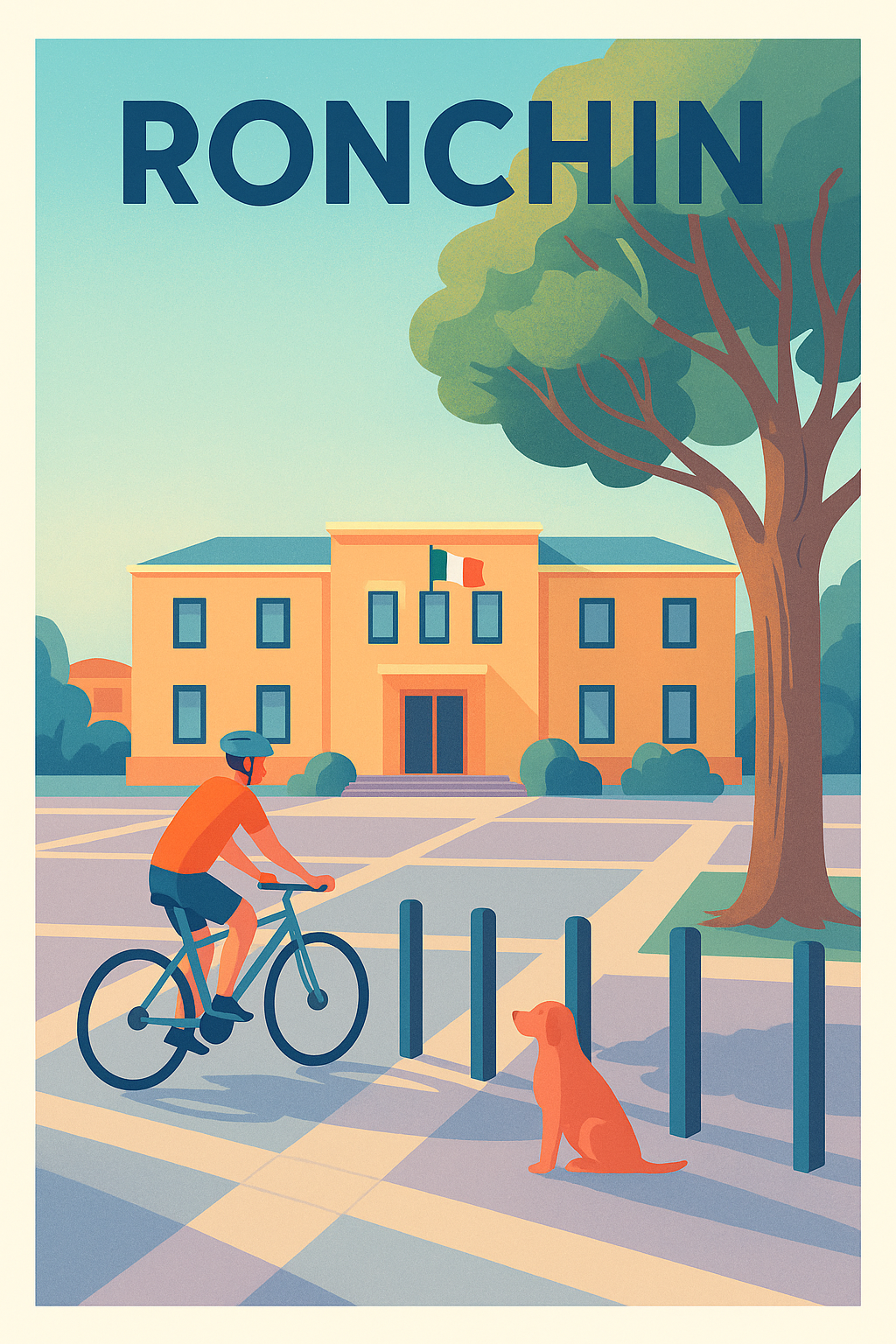 Affiche de Ronchin - Douceur de vie à vélo