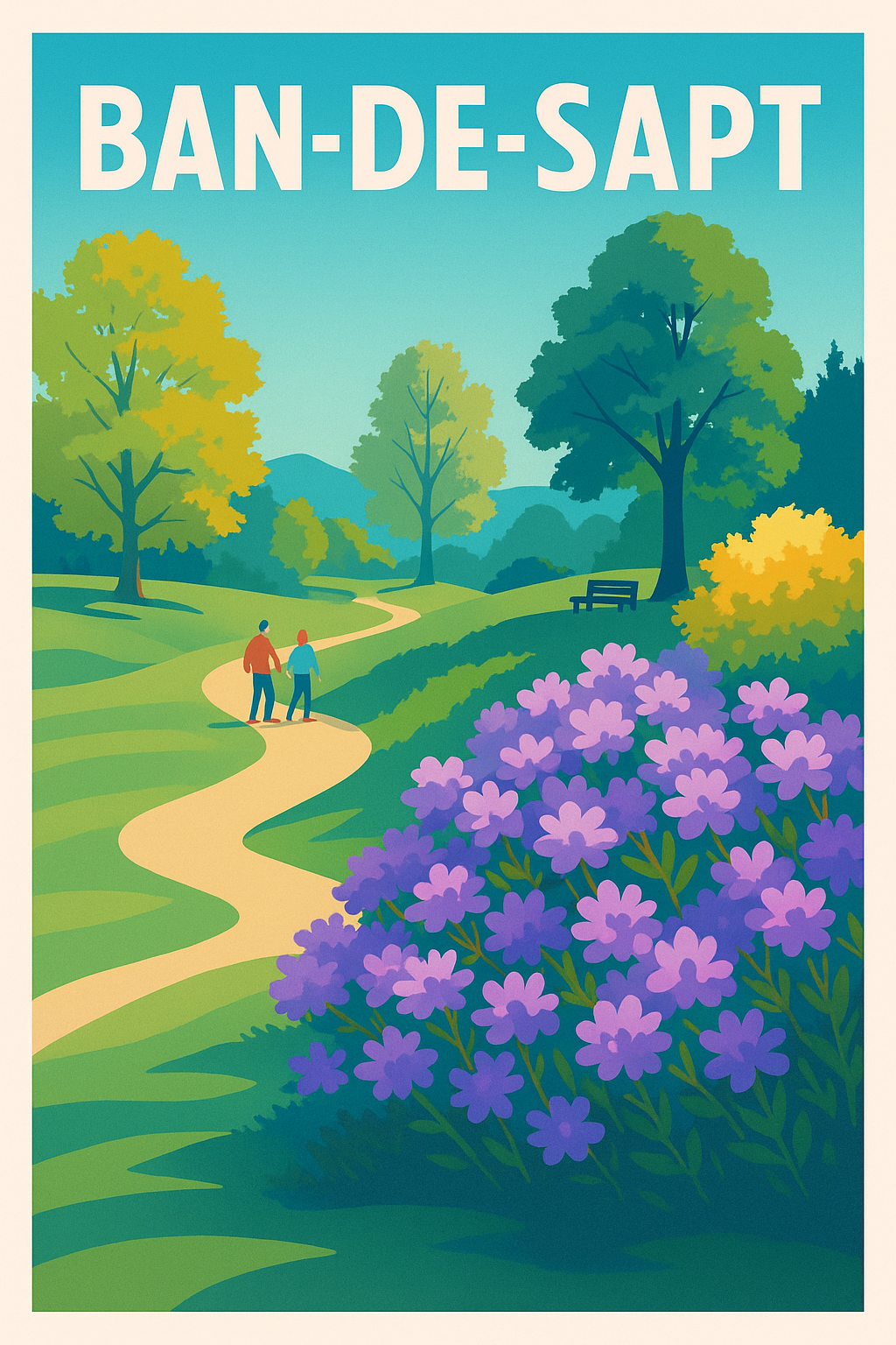 Affiche Bandol — Invitation à la balade nature · poster d'art de Bandol