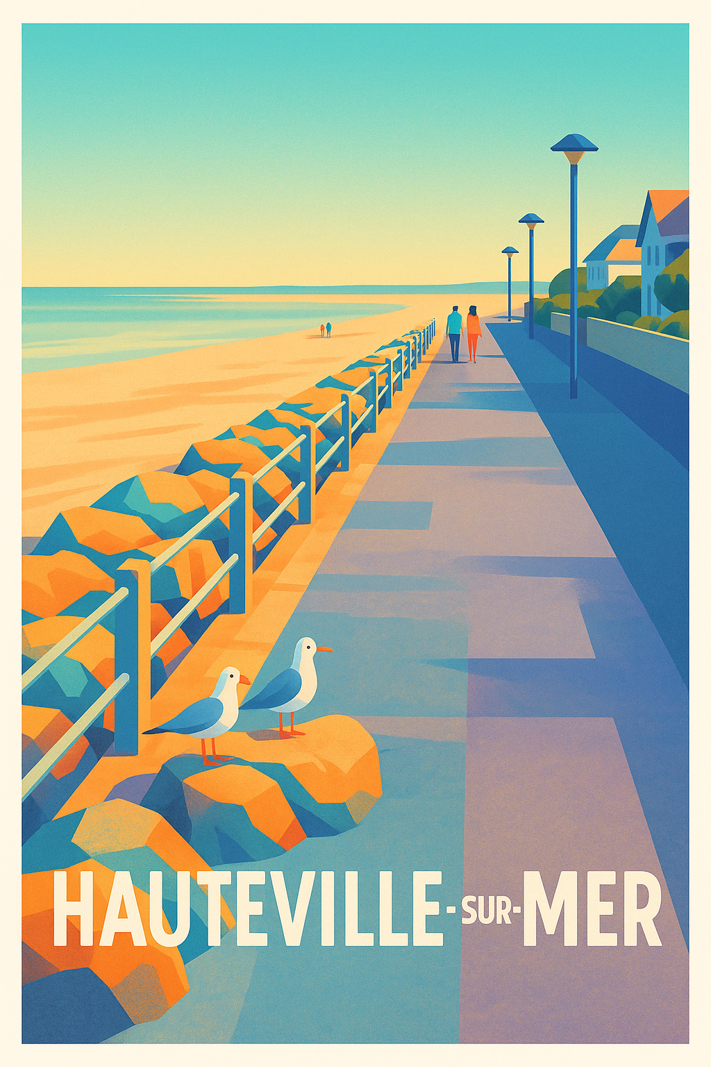 Affiche de Hauteville-sur-Mer - Évasion en bord de mer