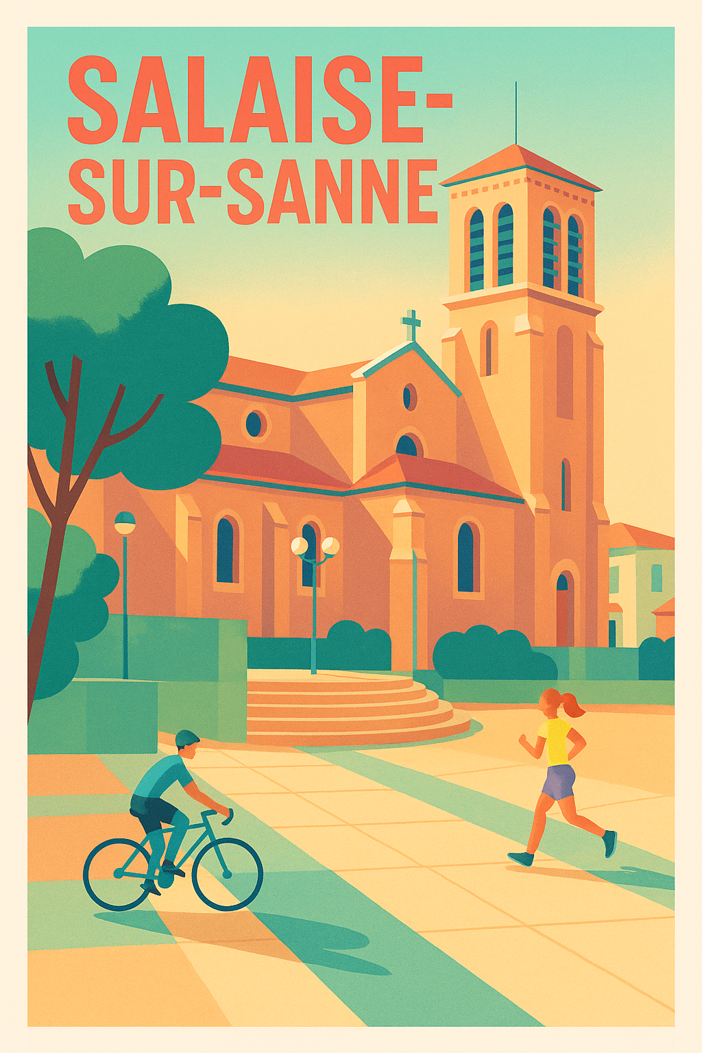 Affiche de Salaise-sur-Sanne - Charme et douceur de vivre à l’heure du sport