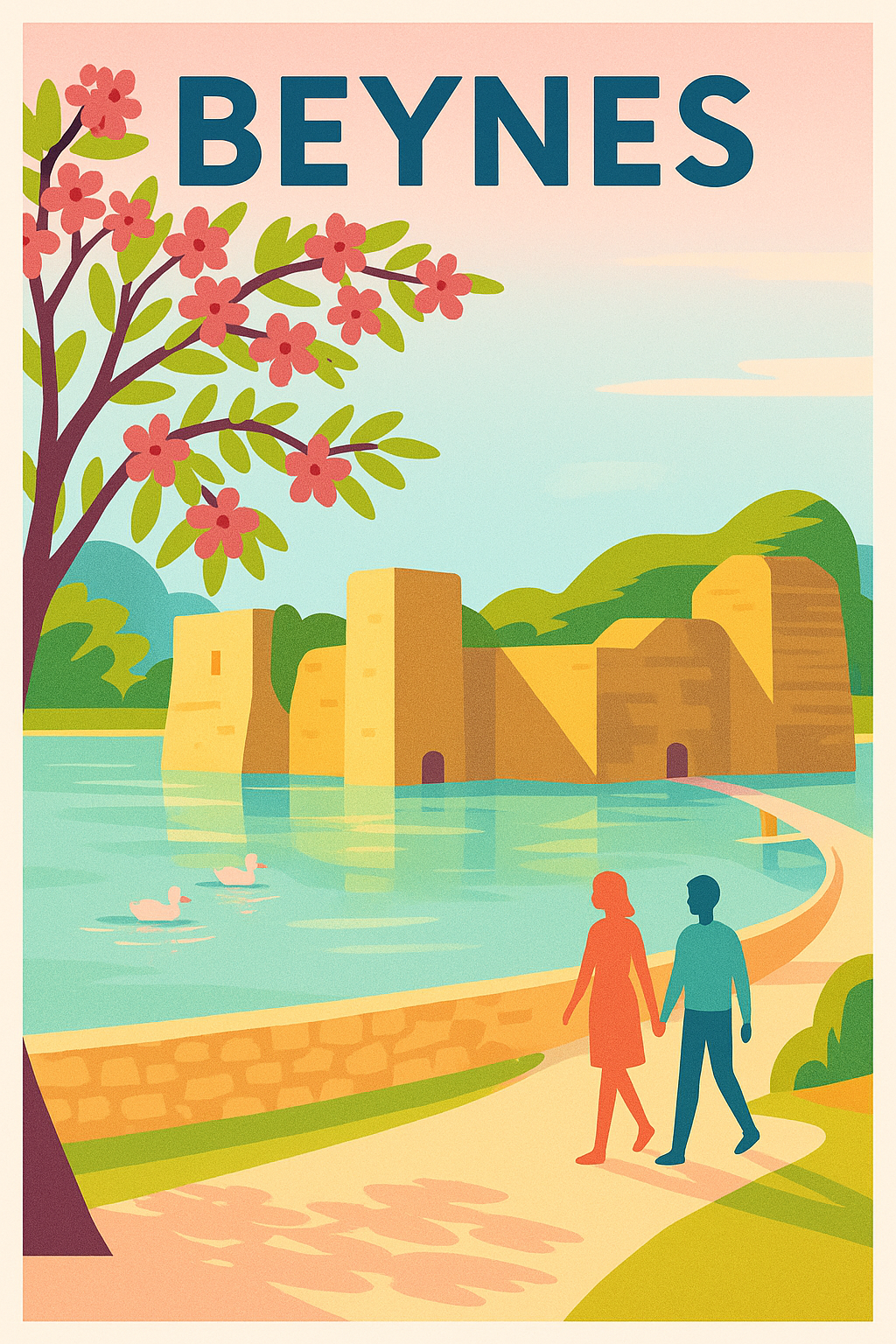 Affiche de Beynes - Promenade au bord de l'eau entre nature et patrimoine
