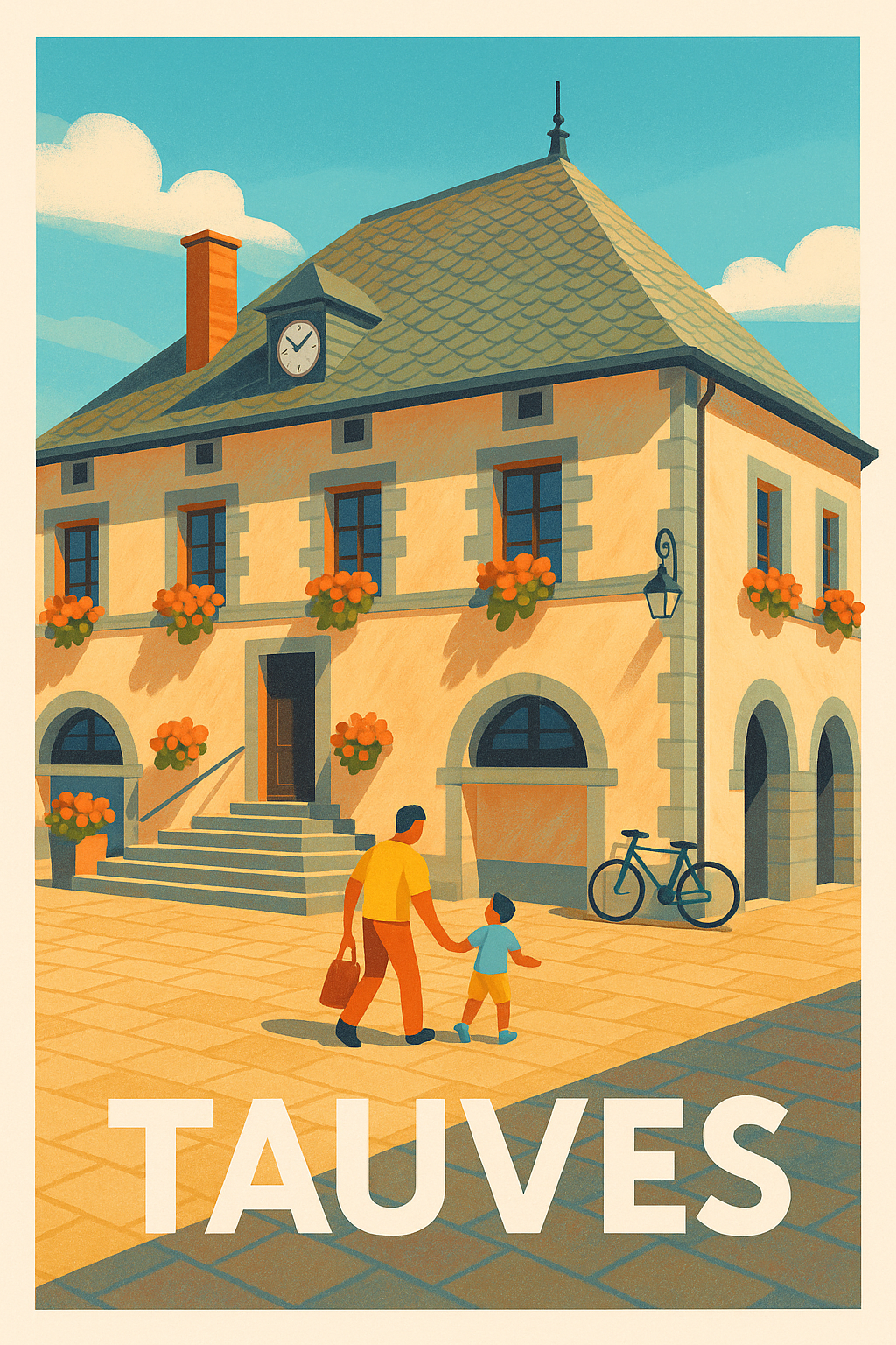 Affiche Tauves — Charme et sérénité au cœur d'une petite ville · poster d'art de Tauves