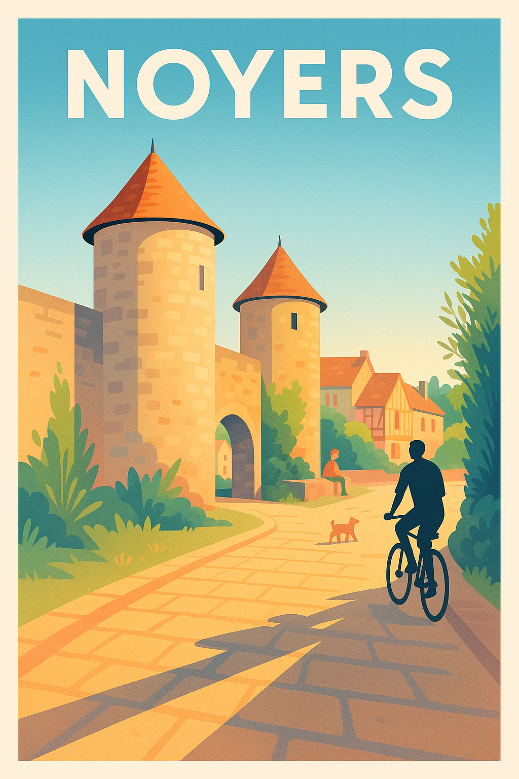 Affiche de Noyers - Charme médiéval et balades paisibles