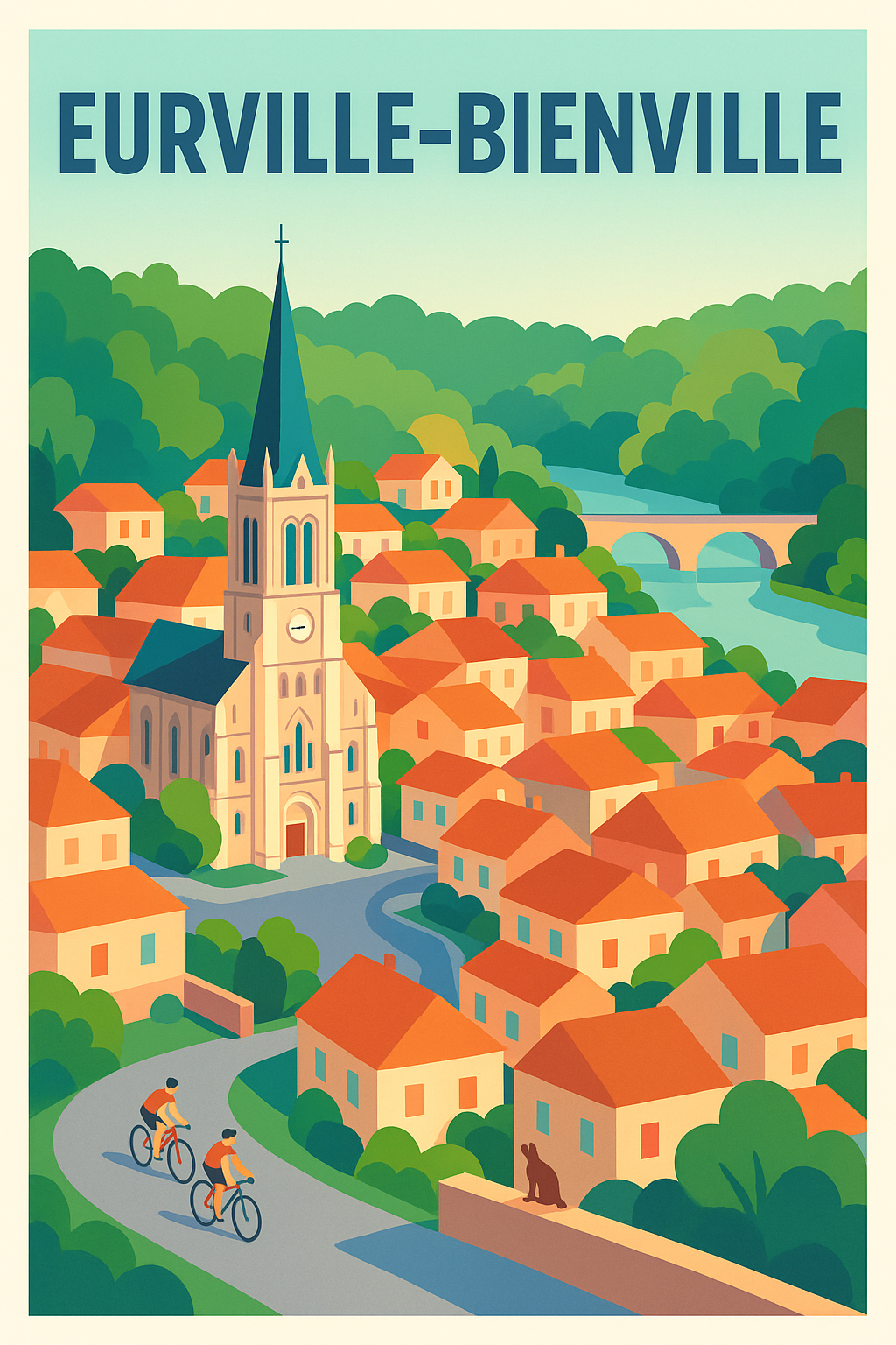 Affiche de Eurville-Bienville - Le charme paisible de la campagne lorrainne