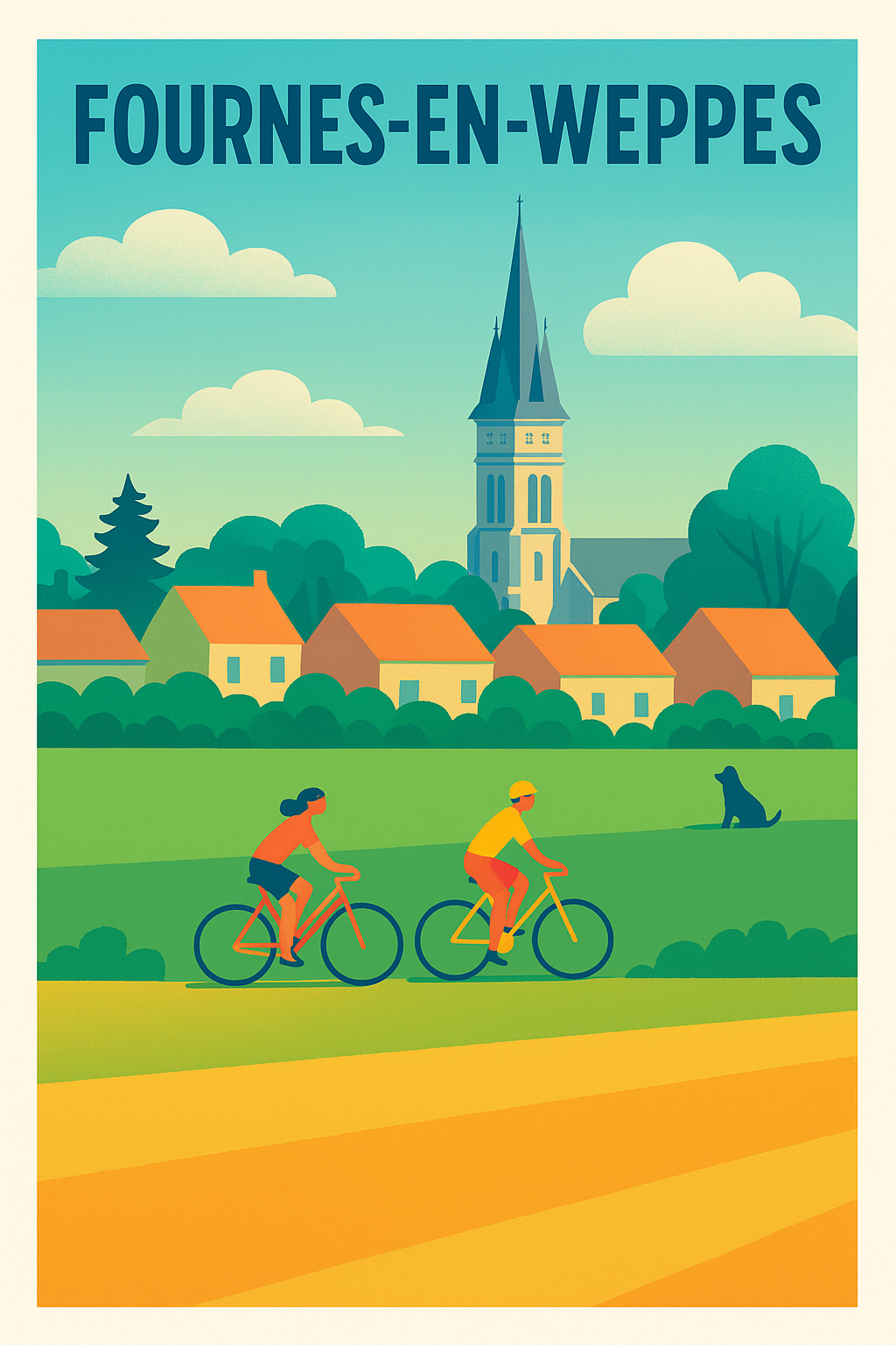 Affiche de Fournes-en-Weppes - Escapade à vélo au cœur du village
