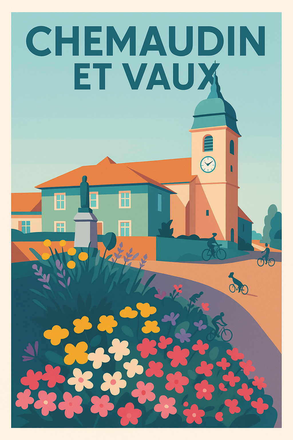 Affiche de Chemaudin et Vaux - Charme bucolique et patrimoine local