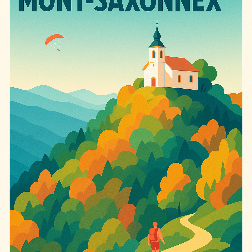 Affiche de Mont-Saxonnex - Échappée colorée en montagne