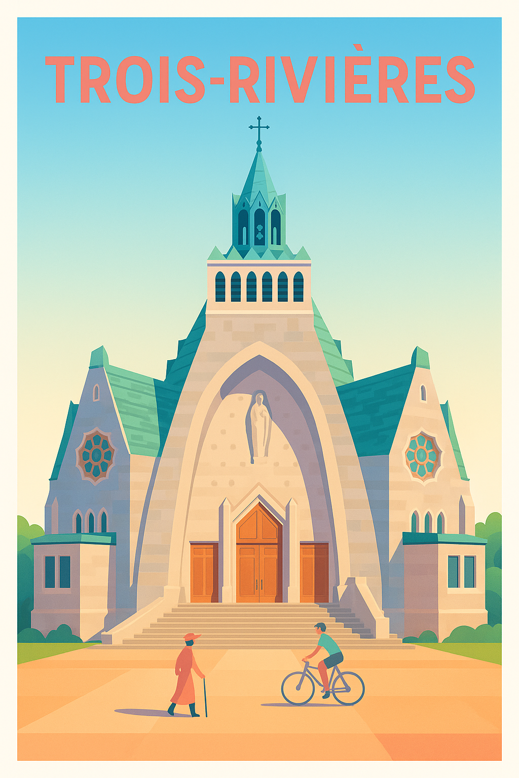 Affiche de Trois-Rivières - Élan de sérénité et patrimoine architectural