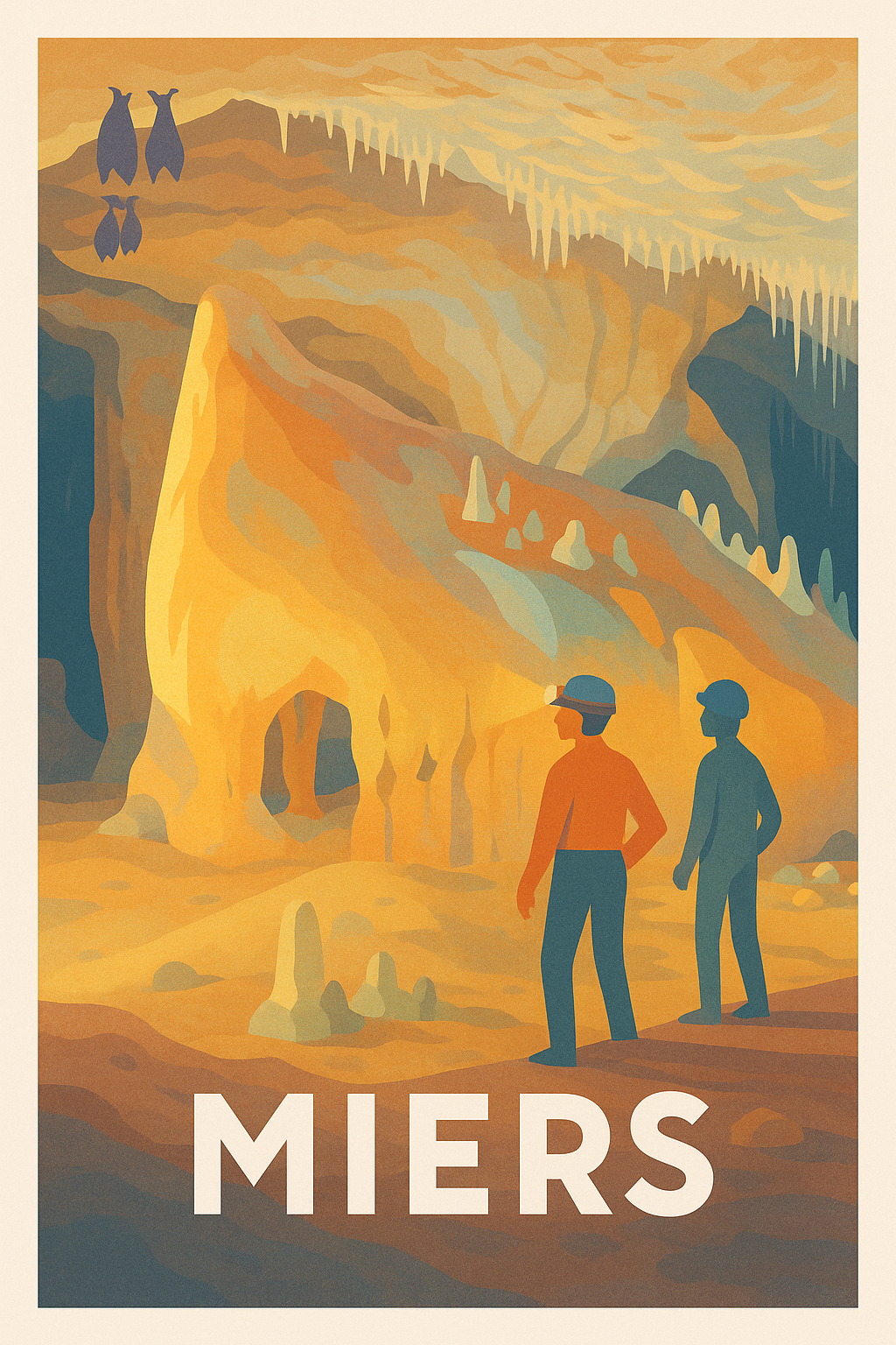 Affiche Miers — Explorez les merveilles souterraines · poster d'art de Miers