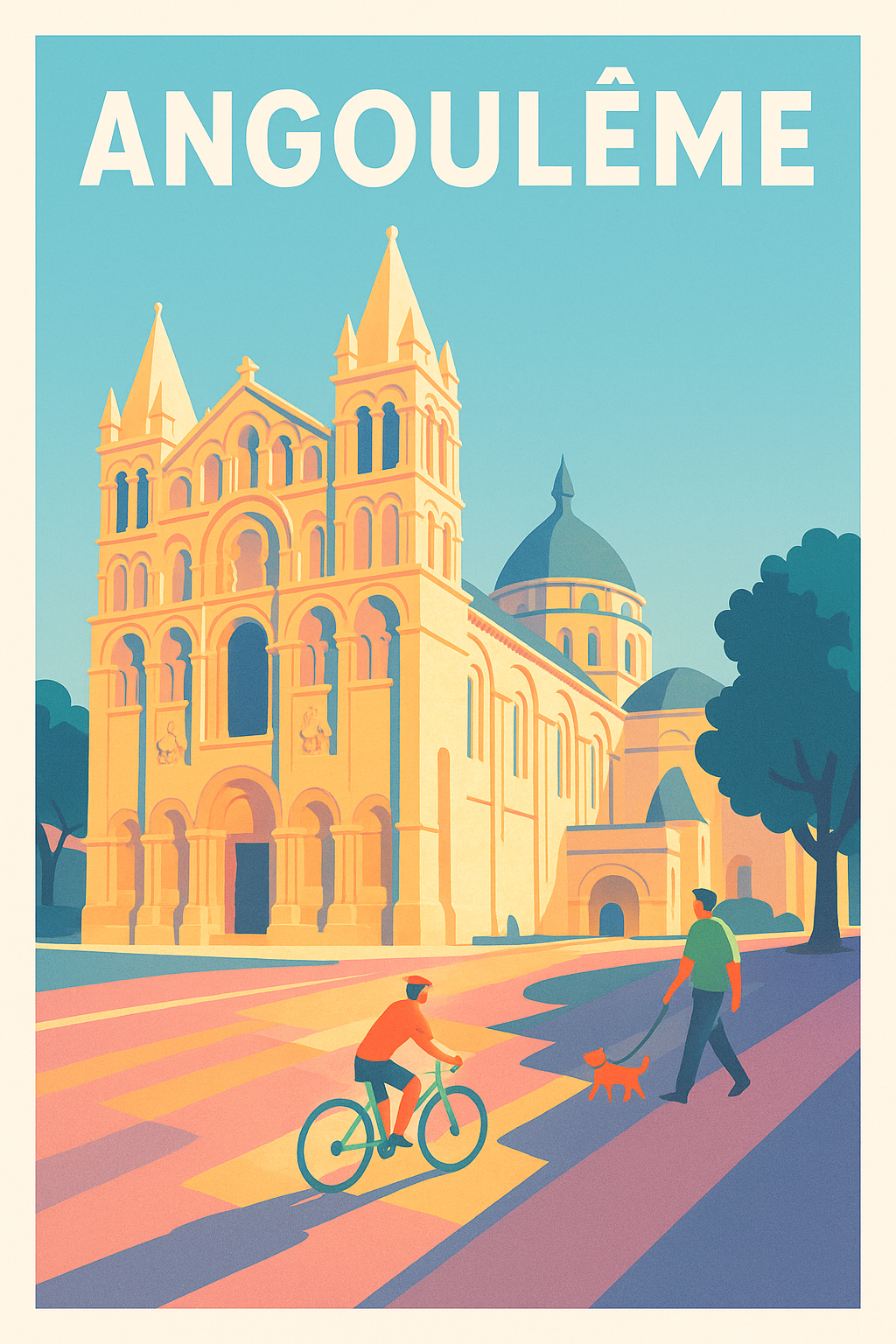 Affiche de Angoulême - Lumières et douceur à la Cathédrale
