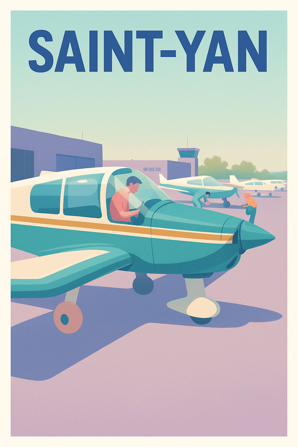 Affiche de Saint-Yan - L'escale des passionnés d'aviation