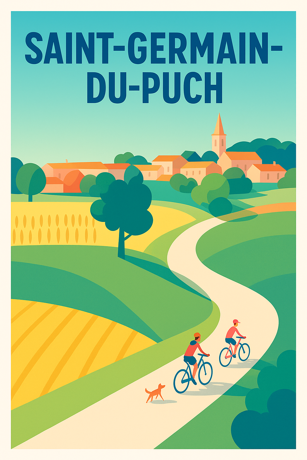 Affiche de Saint-Germain-du-Puch - Évasion à vélo au cœur de la campagne