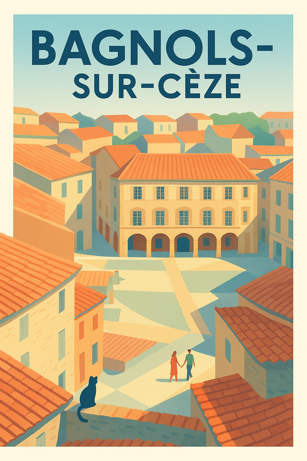 Affiche de Bagnols-sur-Cèze - Charme et sérénité provençale