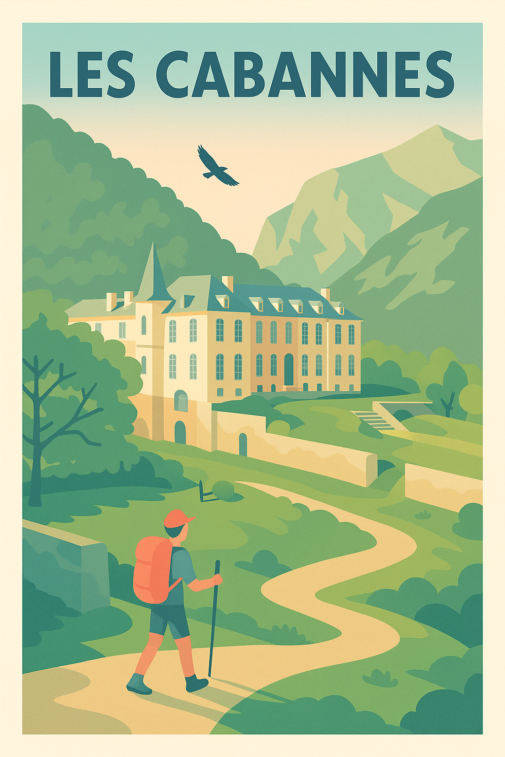 Affiche de Les Cabannes - Invitation à la randonnée et à la découverte
