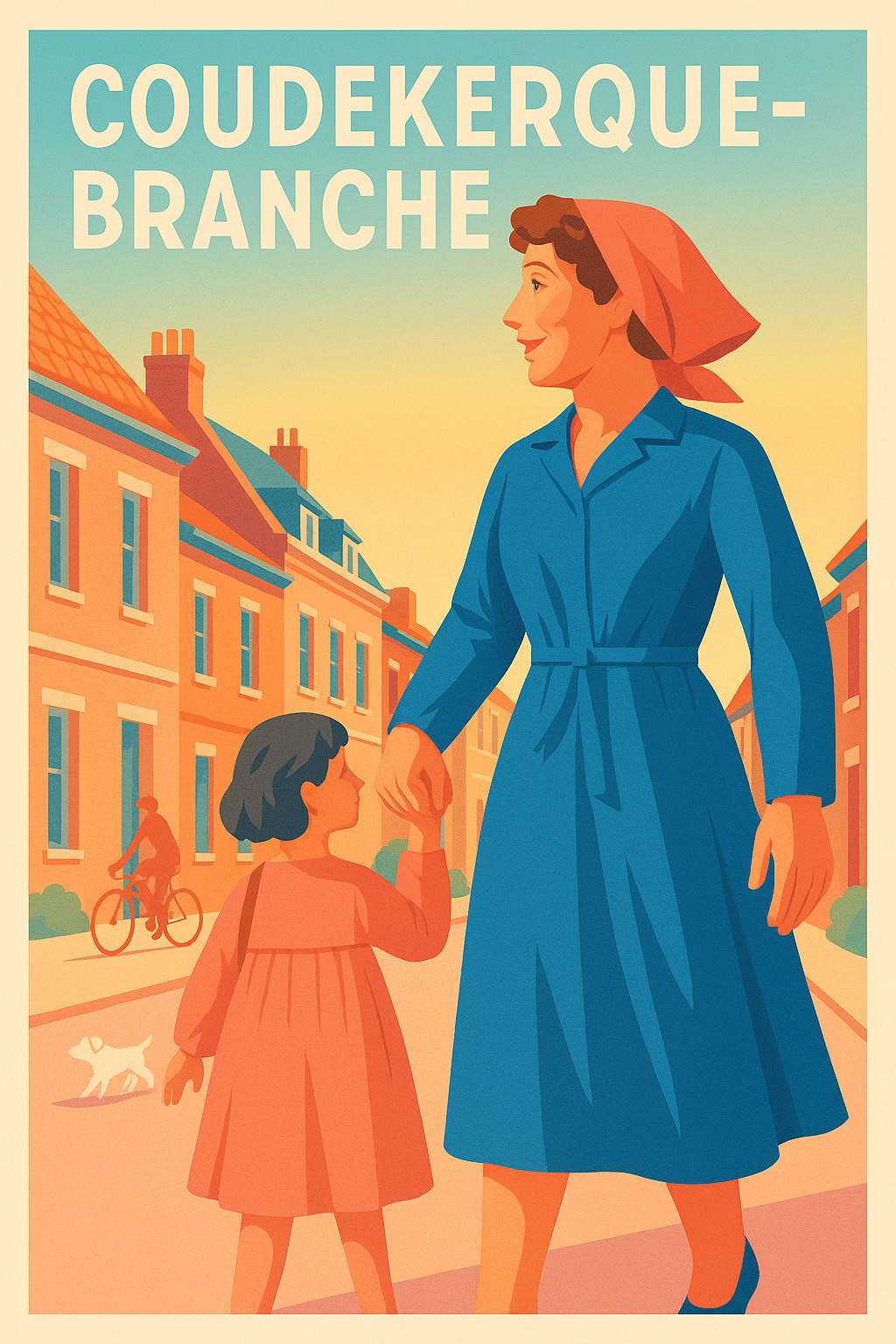 Affiche de Coudekerque-Branche - Charme et simplicité d'une vie de quartier