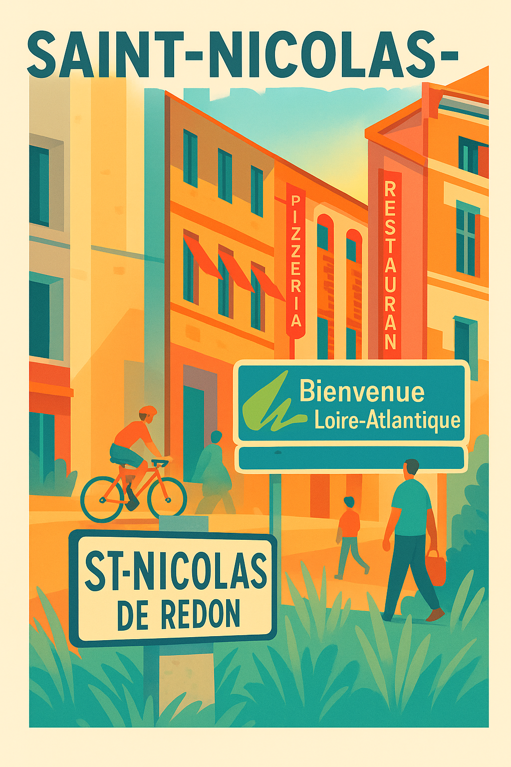 Affiche de Saint-Nicolas-de-Redon - L'accueil chaleureux de Loire-Atlantique
