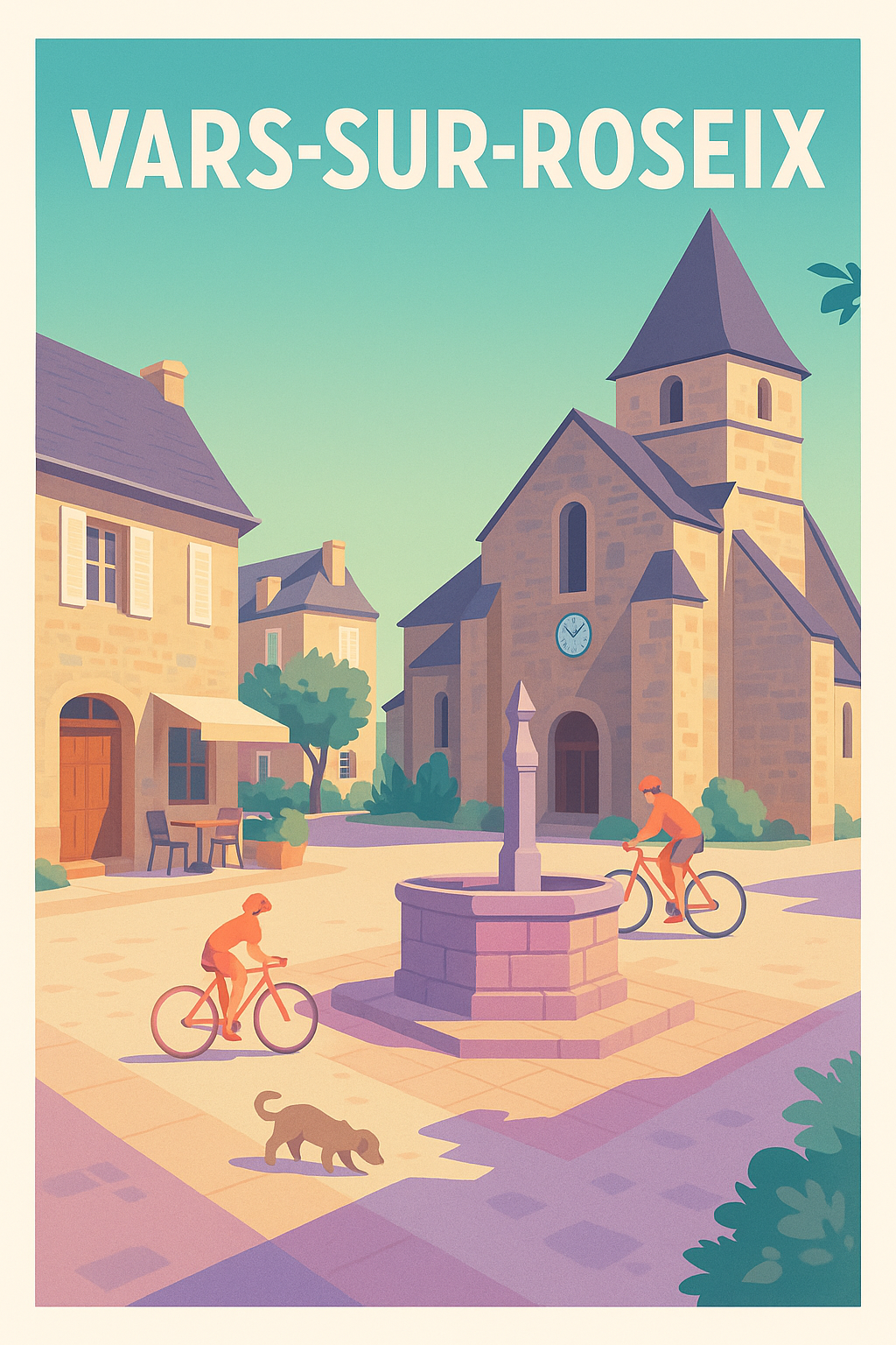 Affiche Vars-sur-Roseix — Charme paisible au cœur du village · poster d'art de Vars-sur-Roseix