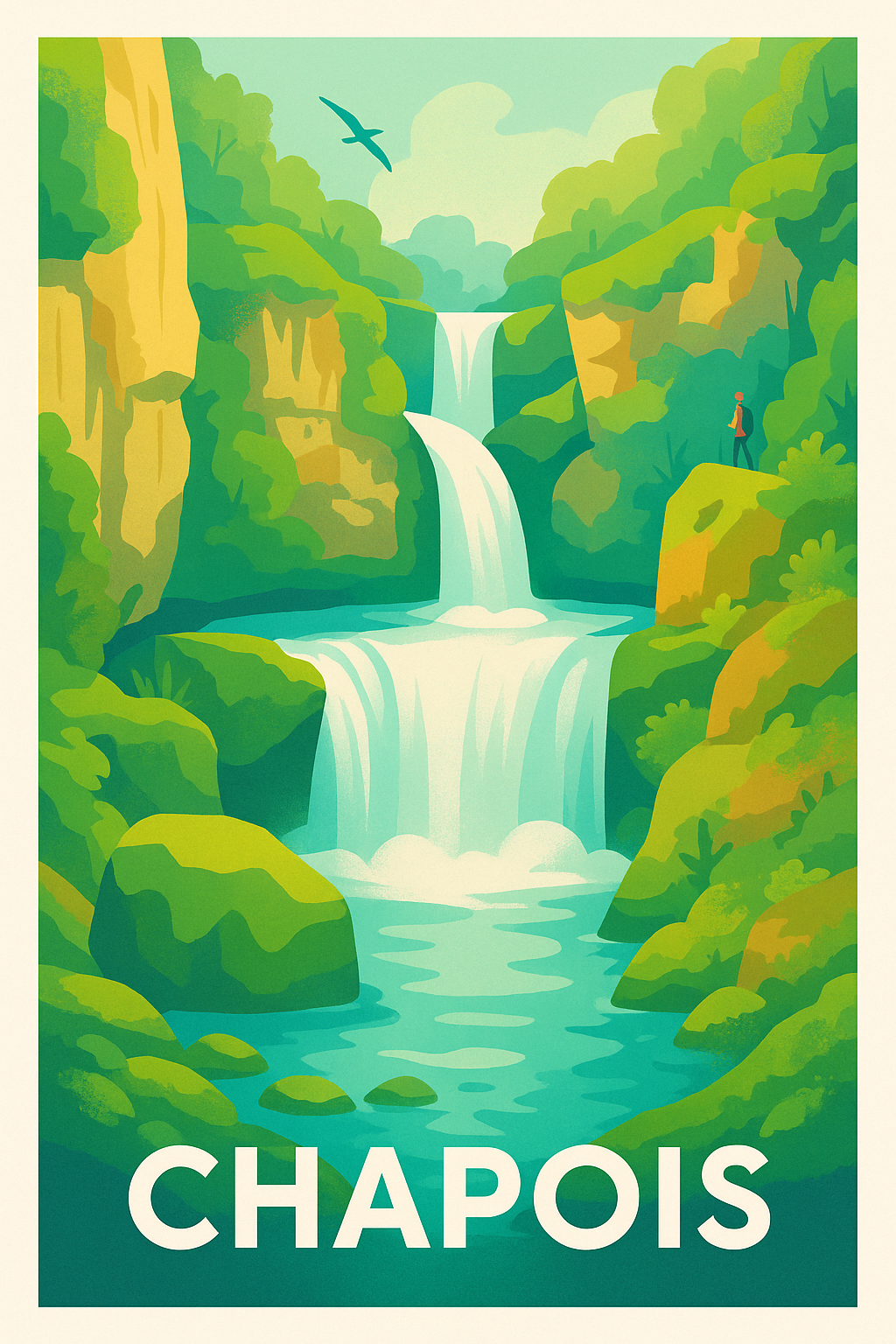 Affiche ChapoIs — Évasion Nature et Cascades Majestueuses · poster d'art de ChapoIs