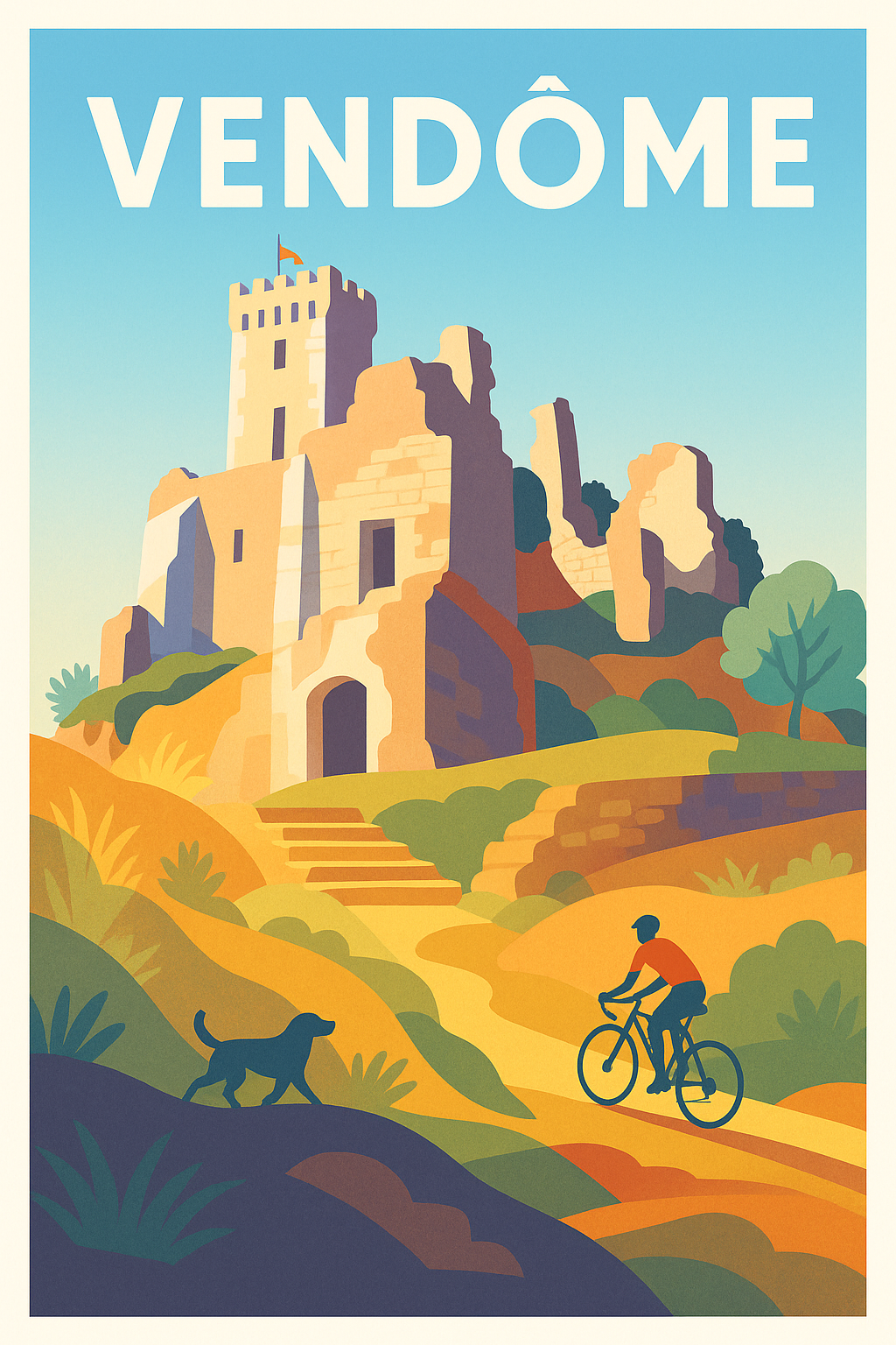 Affiche de Vendôme - Escapade historique et nature