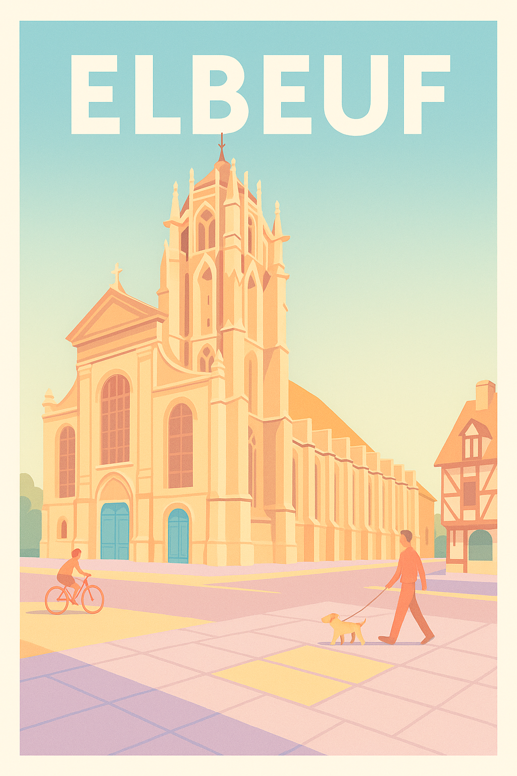 Affiche de Elbeuf - Charme historique et douceur de vivre
