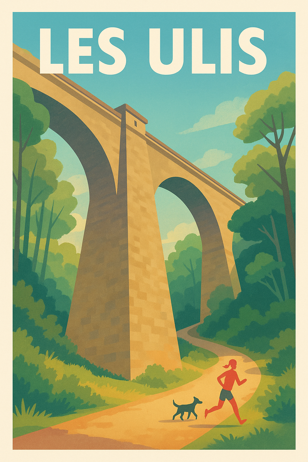 Affiche Les Ulis — Évasion nature sous le viaduc · poster d'art de Les Ulis