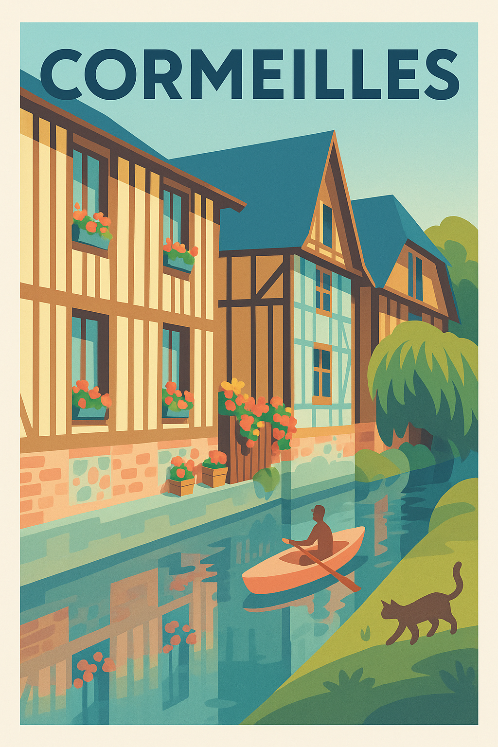 Affiche de Cormeilles - Charme bucolique et maisons à colombages