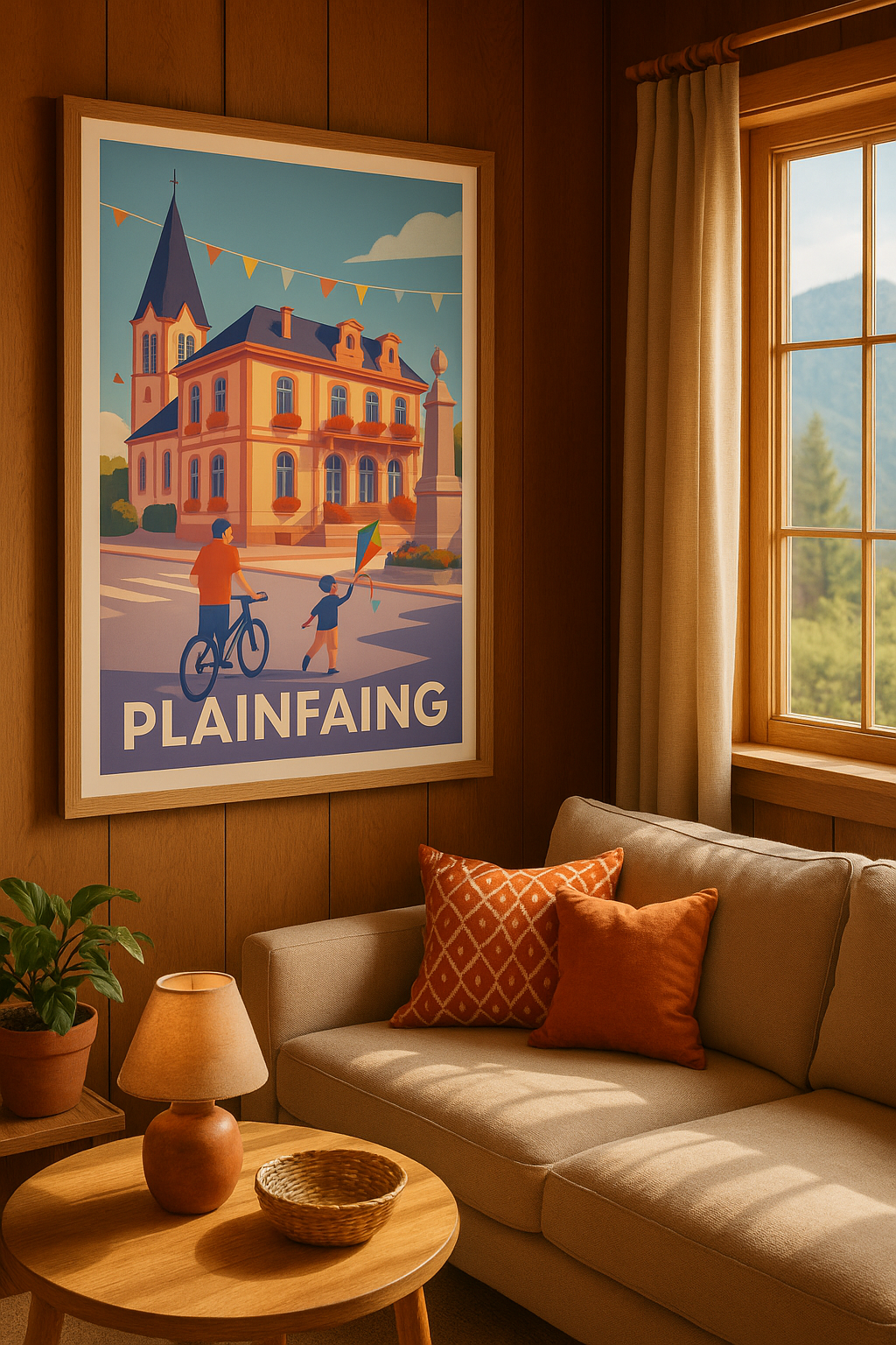 Mise en situation Affiche de Plainfaing - Ambiance villageoise et patrimoine vivant