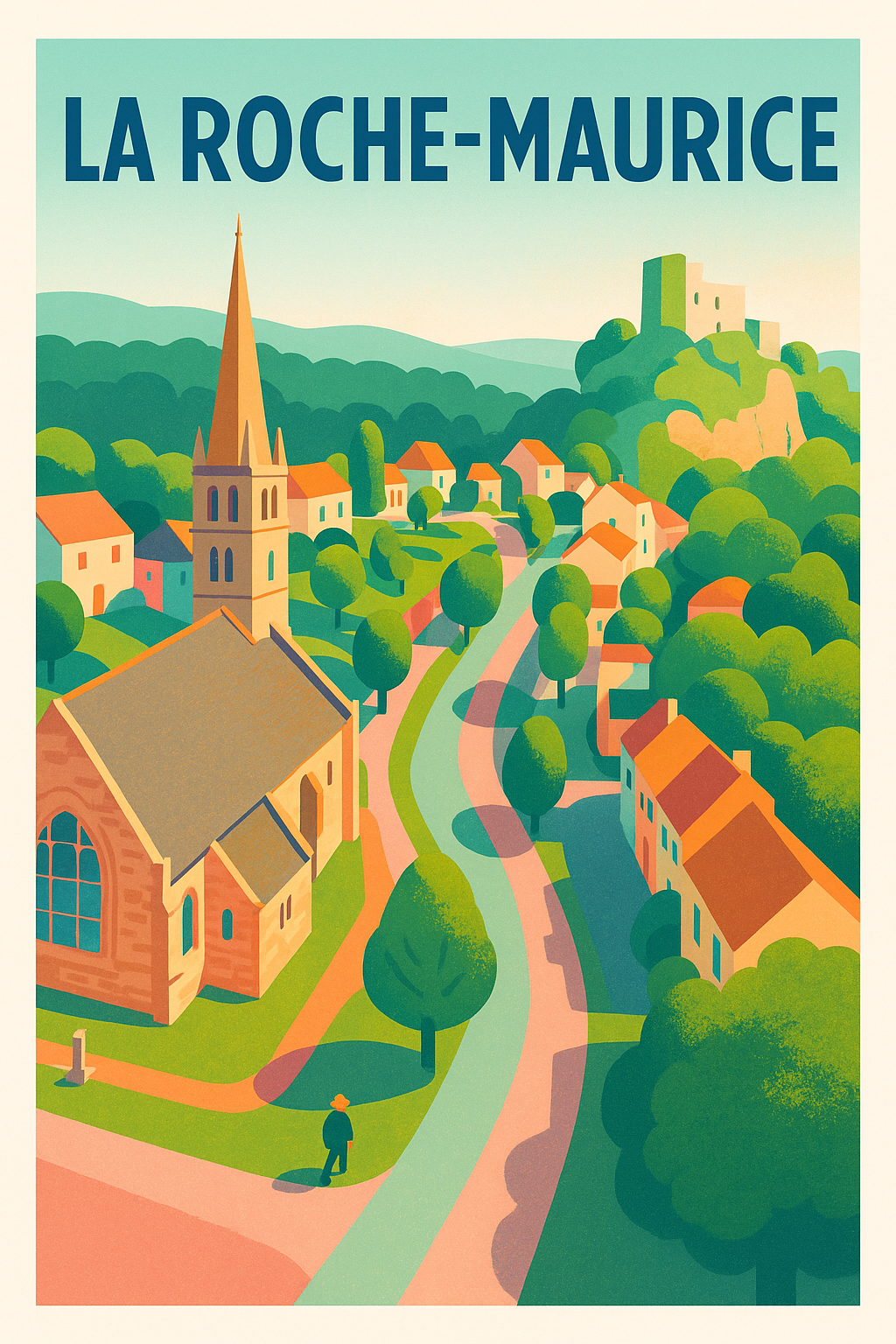 Affiche de La Roche-Maurice - Charme et douceur d'un village breton