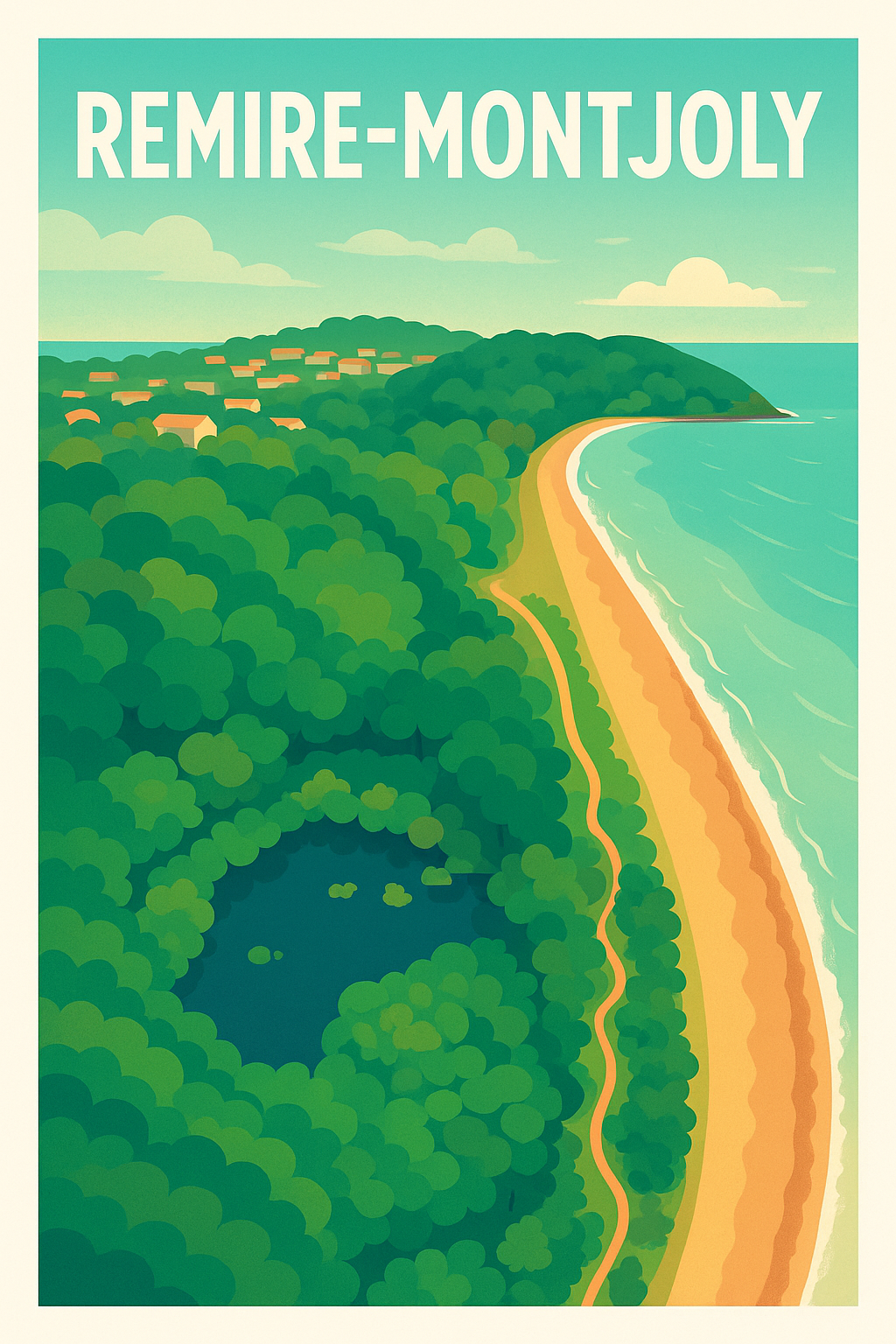 Affiche Remire-Montjoly — Évasion tropicale en Guyane · poster d'art de Remire-Montjoly