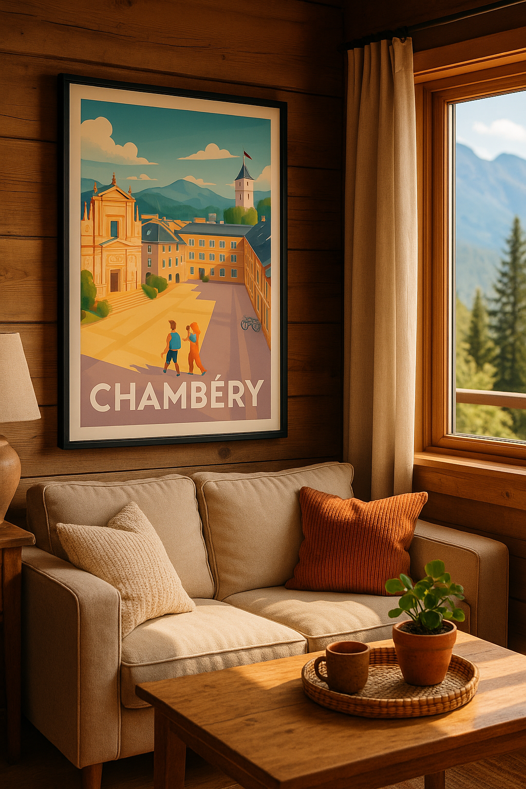 Mise en situation Affiche Chambéry - L’Élégance au Cœur des Alpes