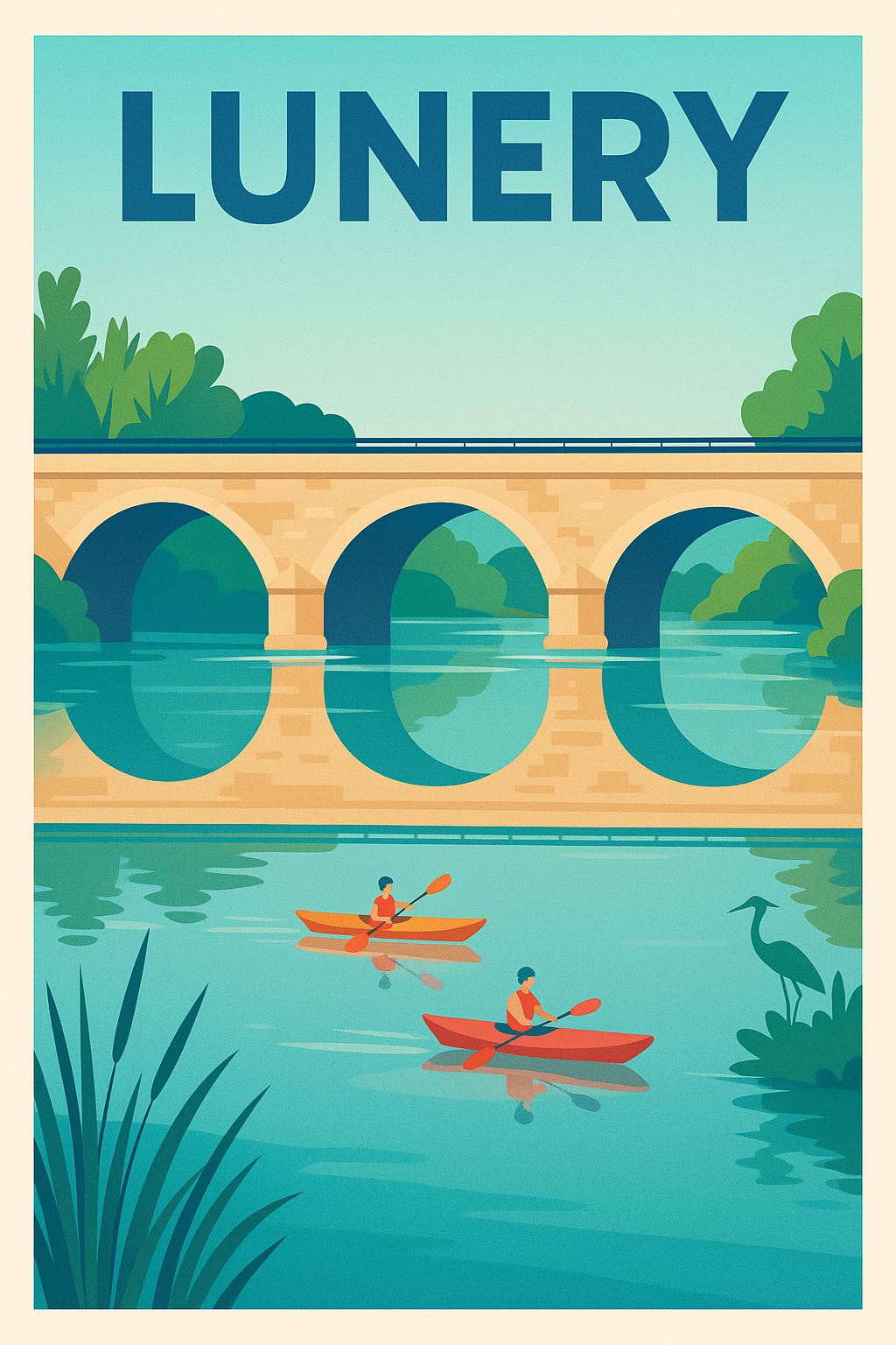 Affiche de Lunery - L'évasion paisible au fil de l'eau