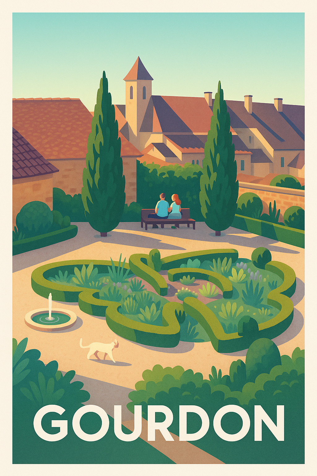 Affiche Gourdon — Charme et Sérénité en Provence · poster d'art de Gourdon