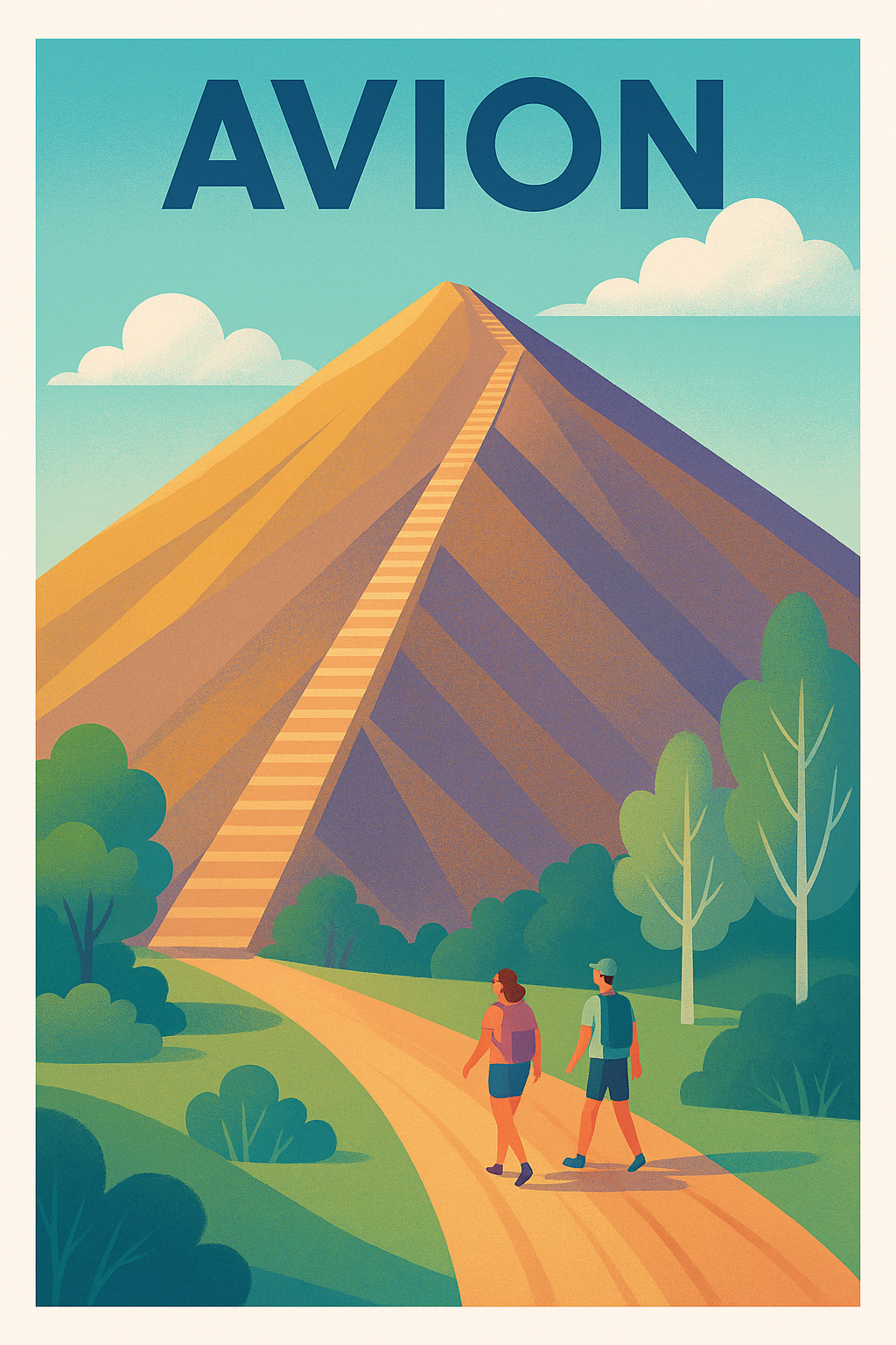 Affiche de Avion - Aventure au pied de la pyramide