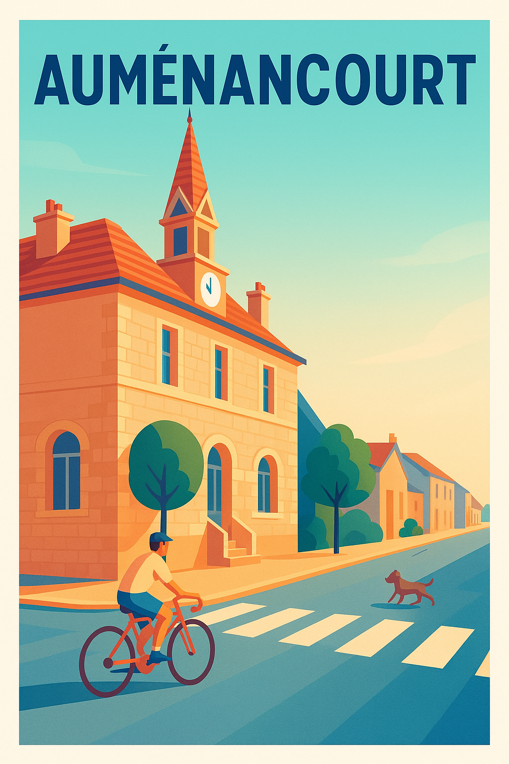 Affiche de Auménancourt - Tranquillité et charme à vélo