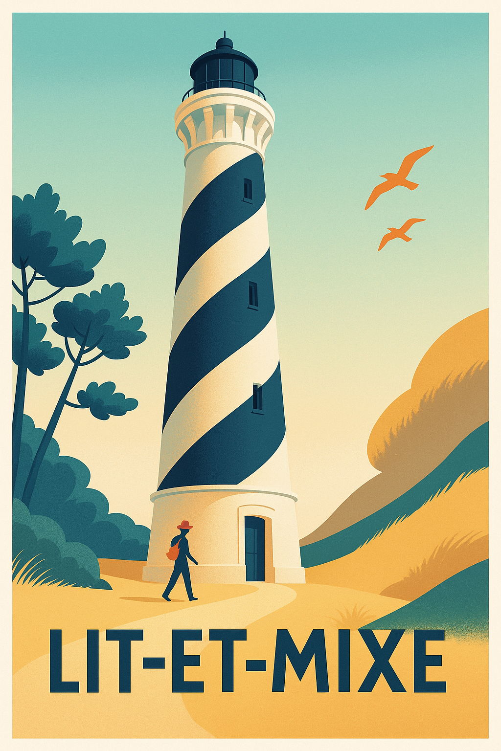 Affiche de Lit-et-Mixe - Évasion au phare emblématique