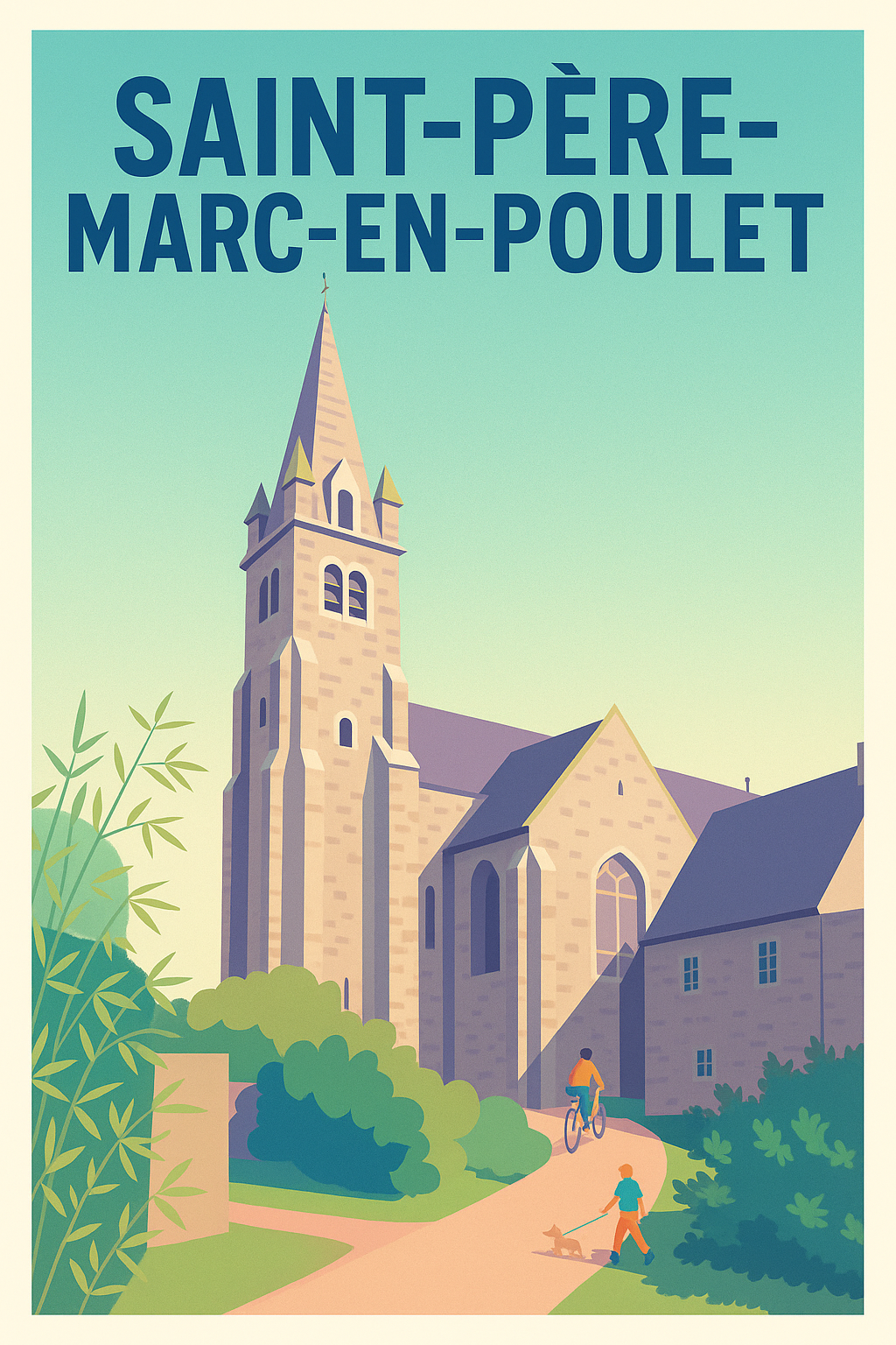 Affiche de Saint-Père-Marc-en-Poulet - Le charme tranquille du patrimoine breton