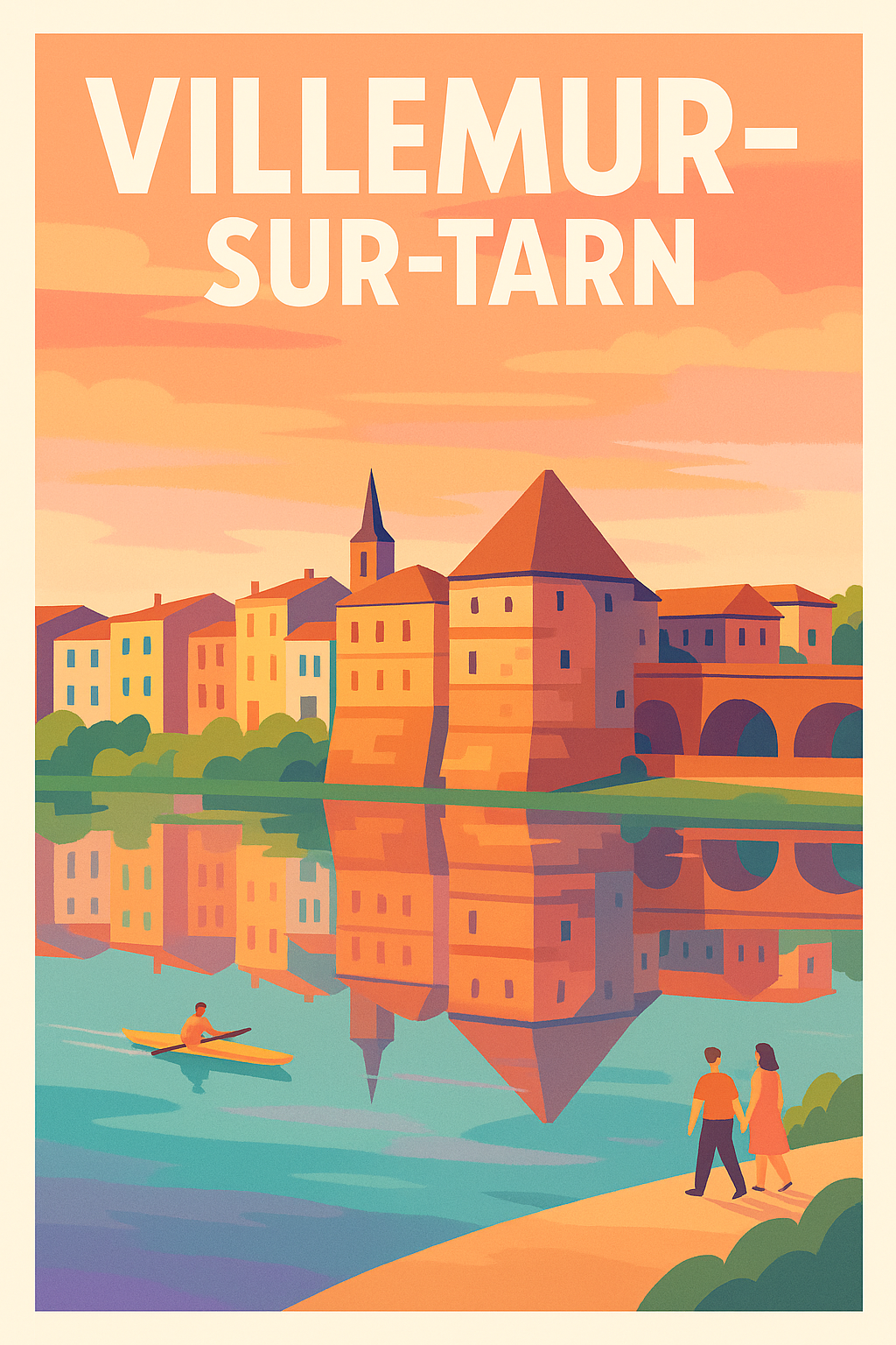Affiche de Villemur-sur-Tarn - Élégance et Sérénité au Bord de l'Eau