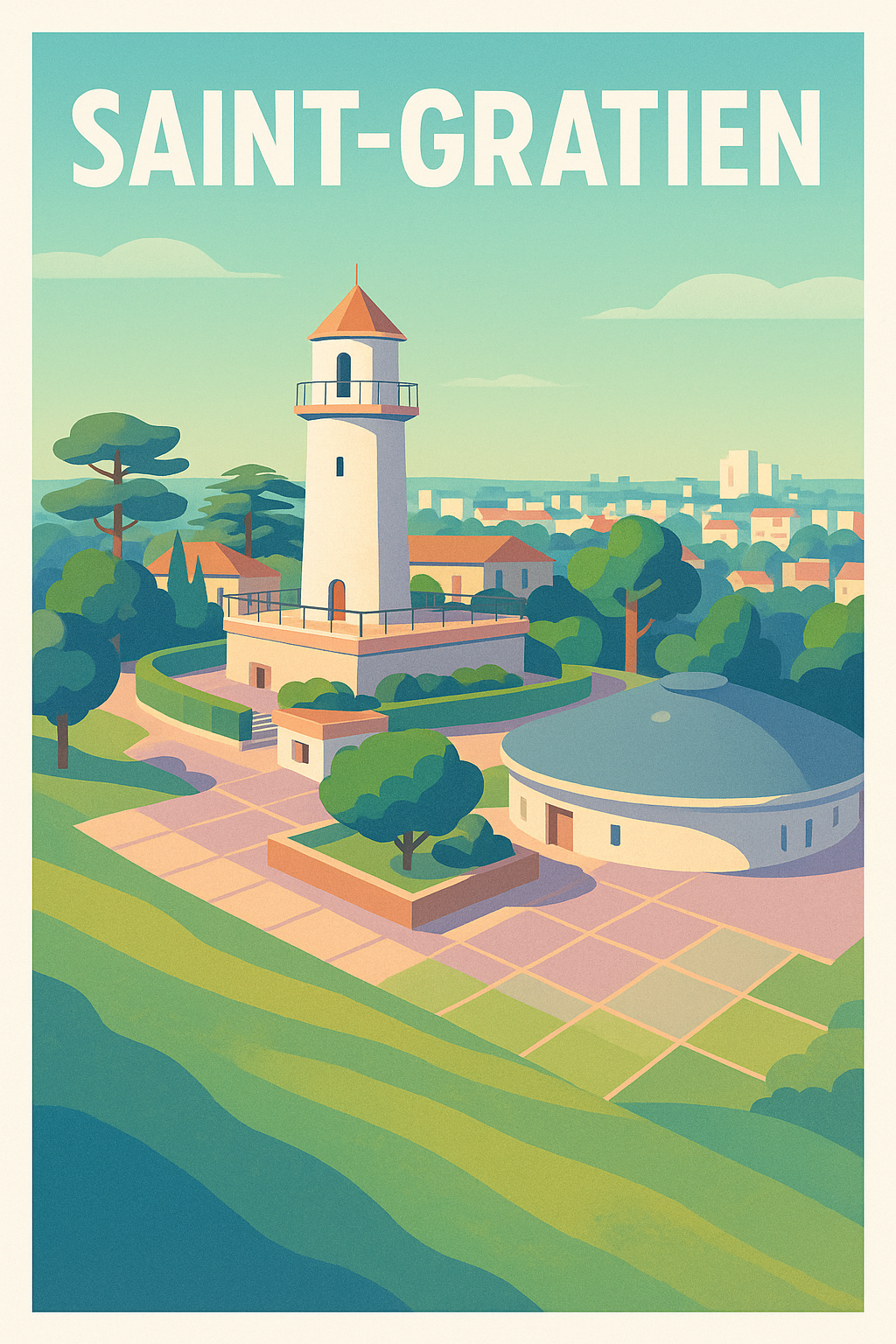Affiche de Saint-Gratien - Le charme paisible du patrimoine local