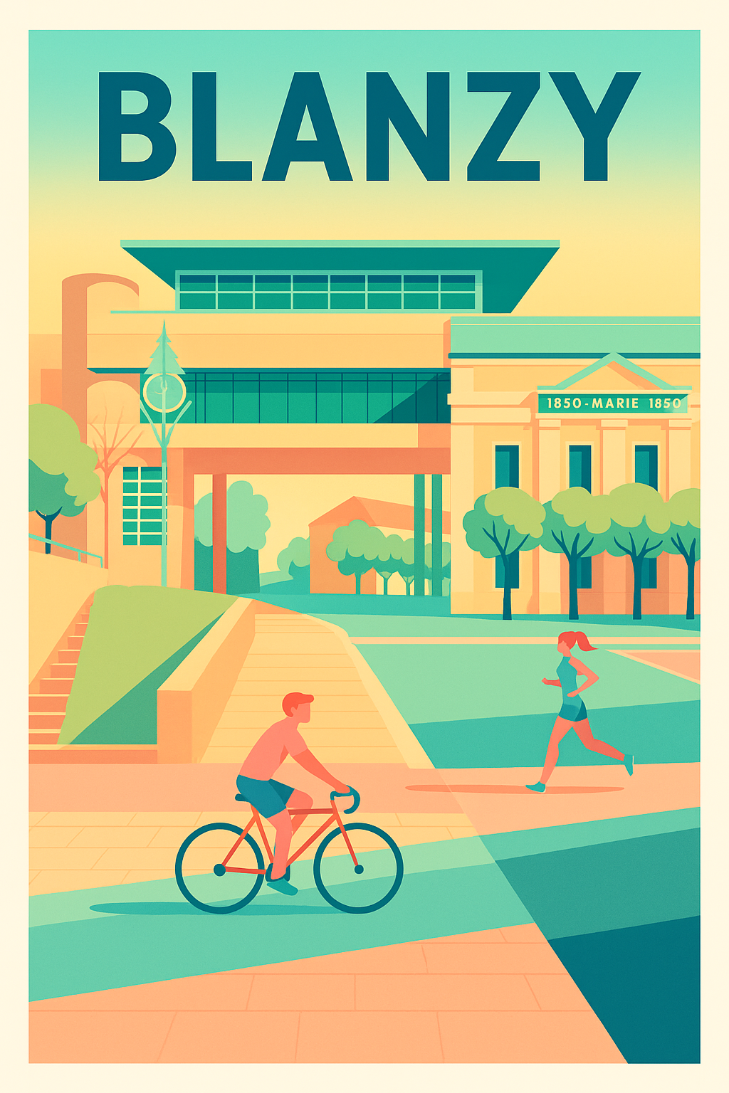 Affiche de Blanzy - Charme et Douceur de Vie en Ville
