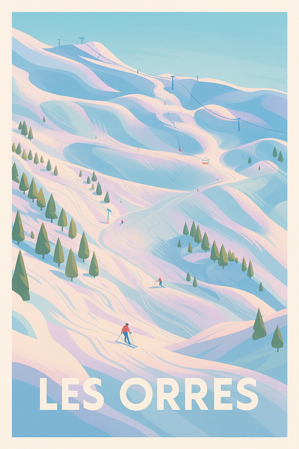 Affiche Les Orres — Évasion alpine en douceur · poster d'art de Les Orres