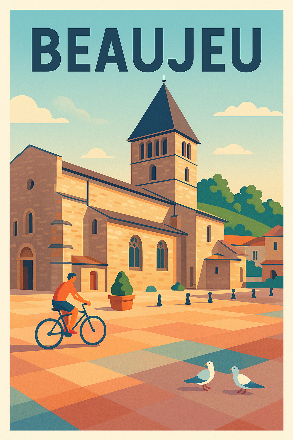 Affiche de Beaujeu - Charme et sérénité au cœur de la ville