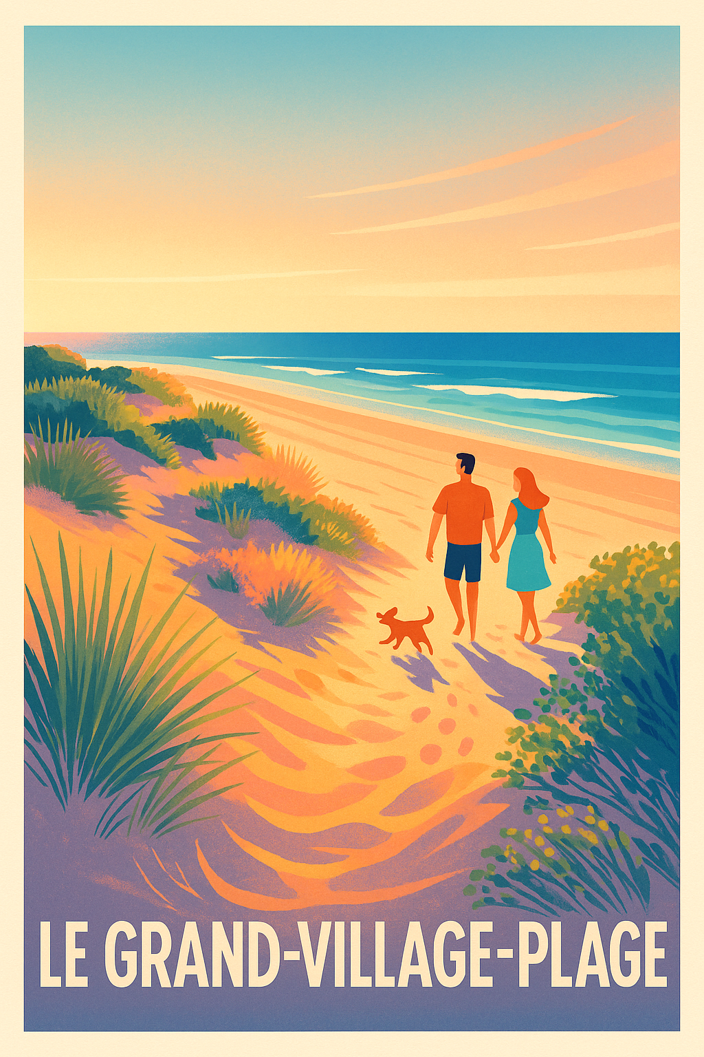 Affiche de Le Grand-Village-Plage - Échappée romantique sur la côte Atlantique