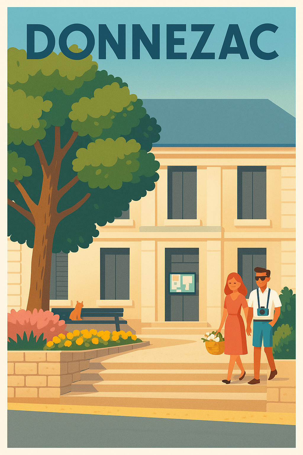Affiche de Donnezac - L'élégance paisible d'une ville charmante