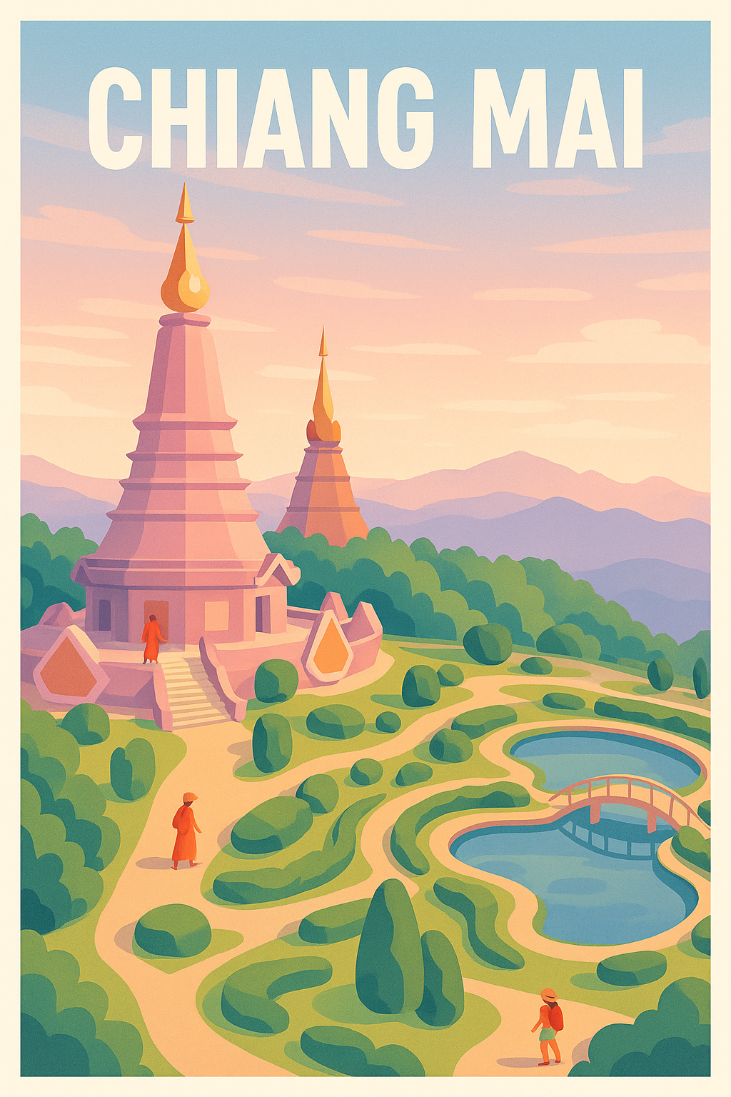 Affiche de Chiang Mai - Sérénité et couleurs de Thaïlande