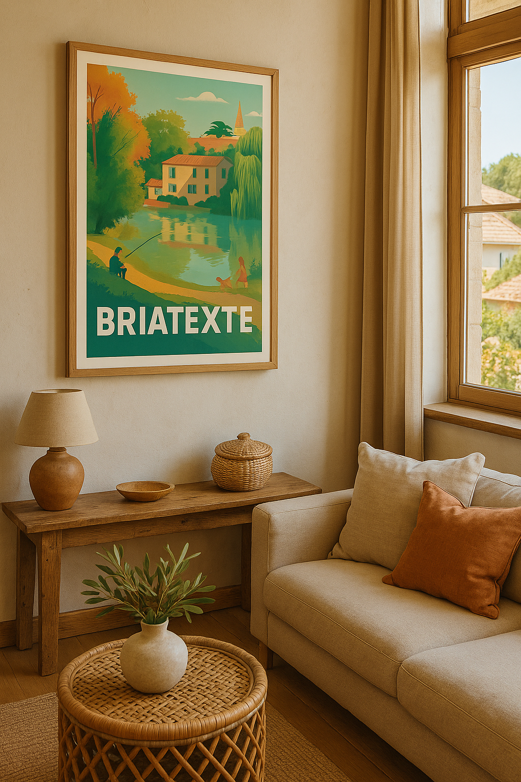 Mise en situation Affiche Briatexte - Tranquillité au fil de l'eau