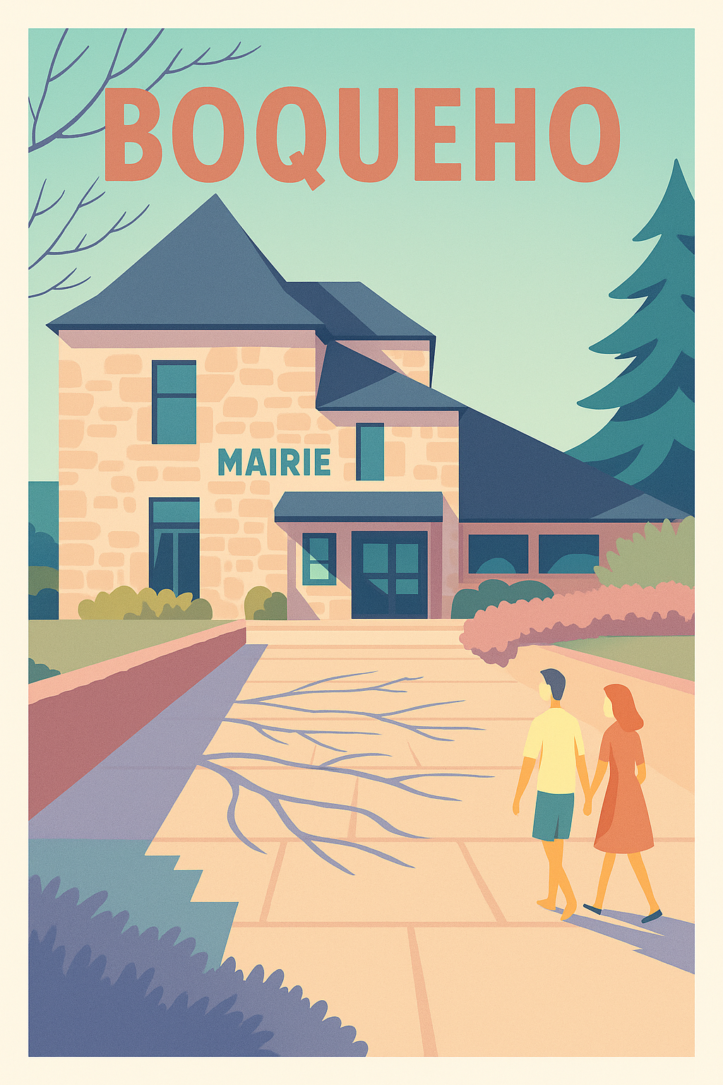Affiche de Boqueho - L'élégance paisible de la mairie