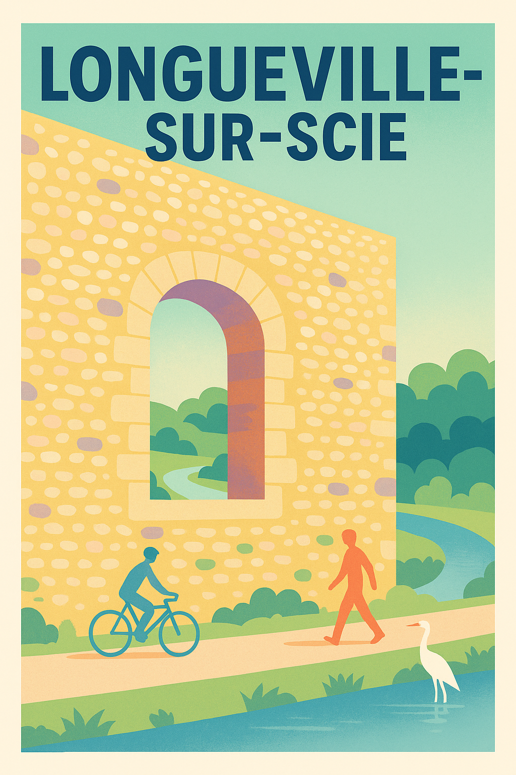 Affiche de Longueville-sur-Scie - Charme et nature au fil de l’eau