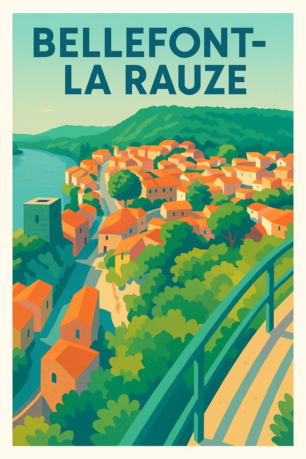 Affiche de Bellefont-La Rauze - Charme et couleurs d’un village méridional